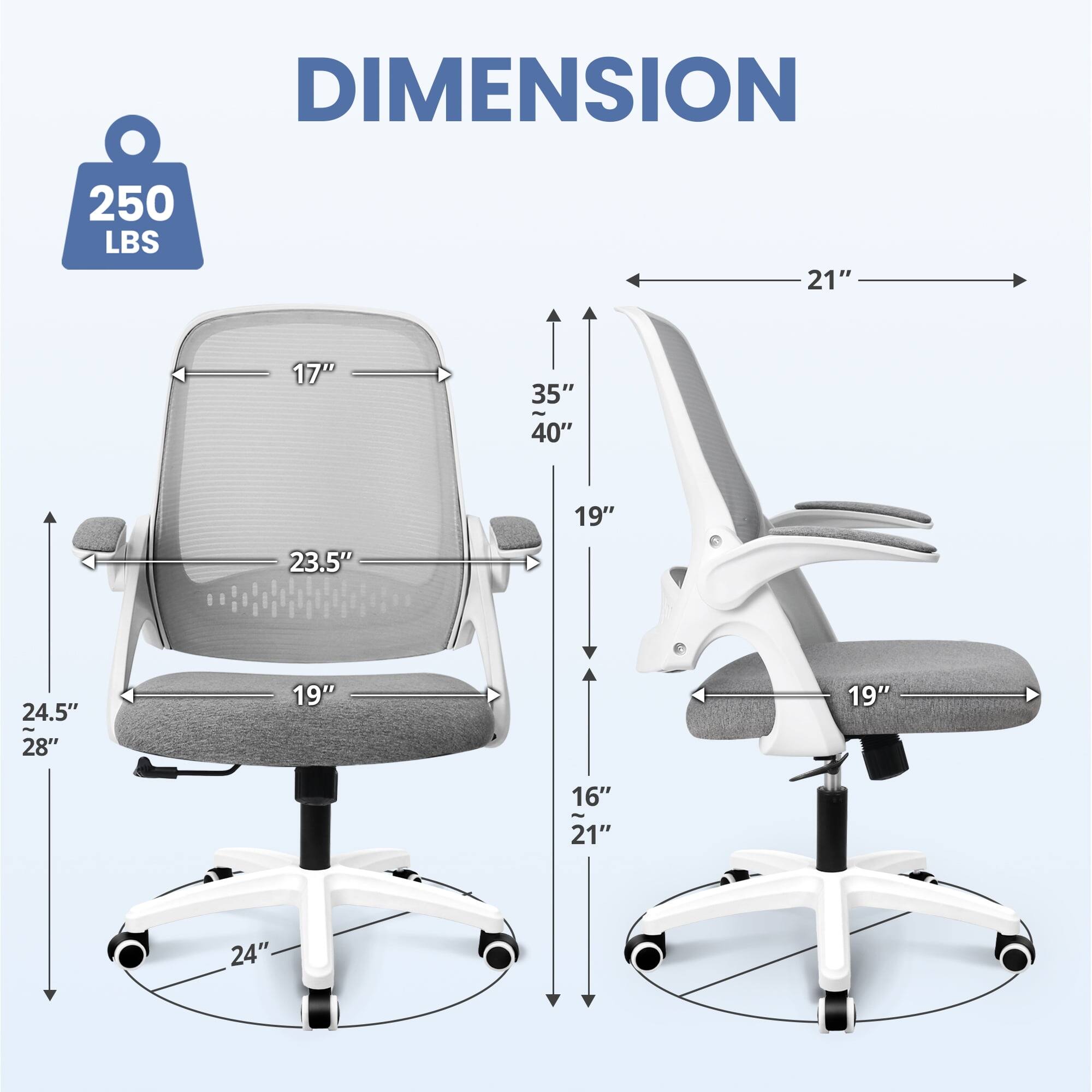 DIMENSION  
250 LBS  
21"  
17"  
35" - 40"  
23.5"  
19"  
24.5"  
28"  
19"  
19"  
16"  
21"  
24"