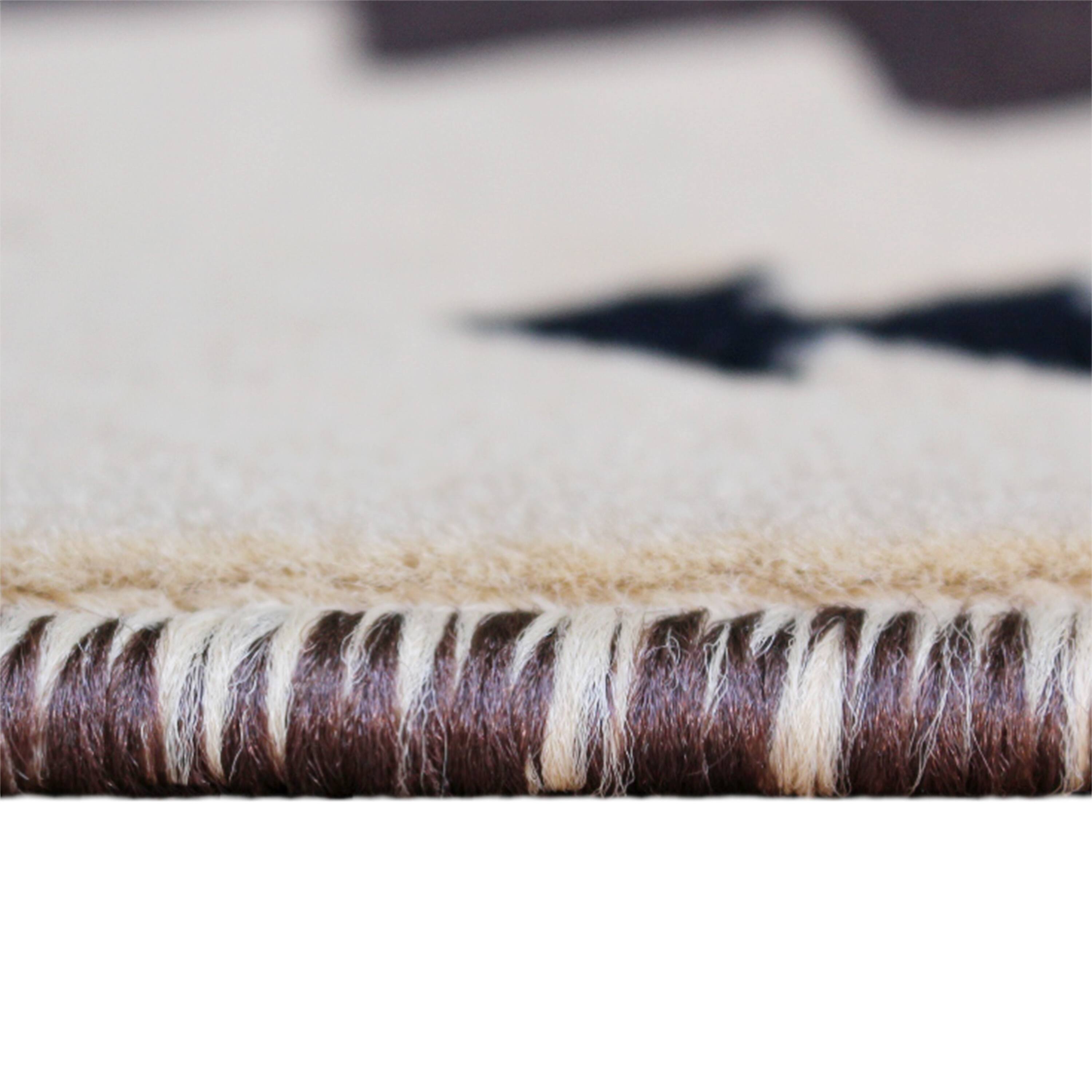 Alt View 4. Emma + Oliver - Santa Fe Olefin Accent Rug with Complementary Southwestern Pattern and Jute Backing - Brown.