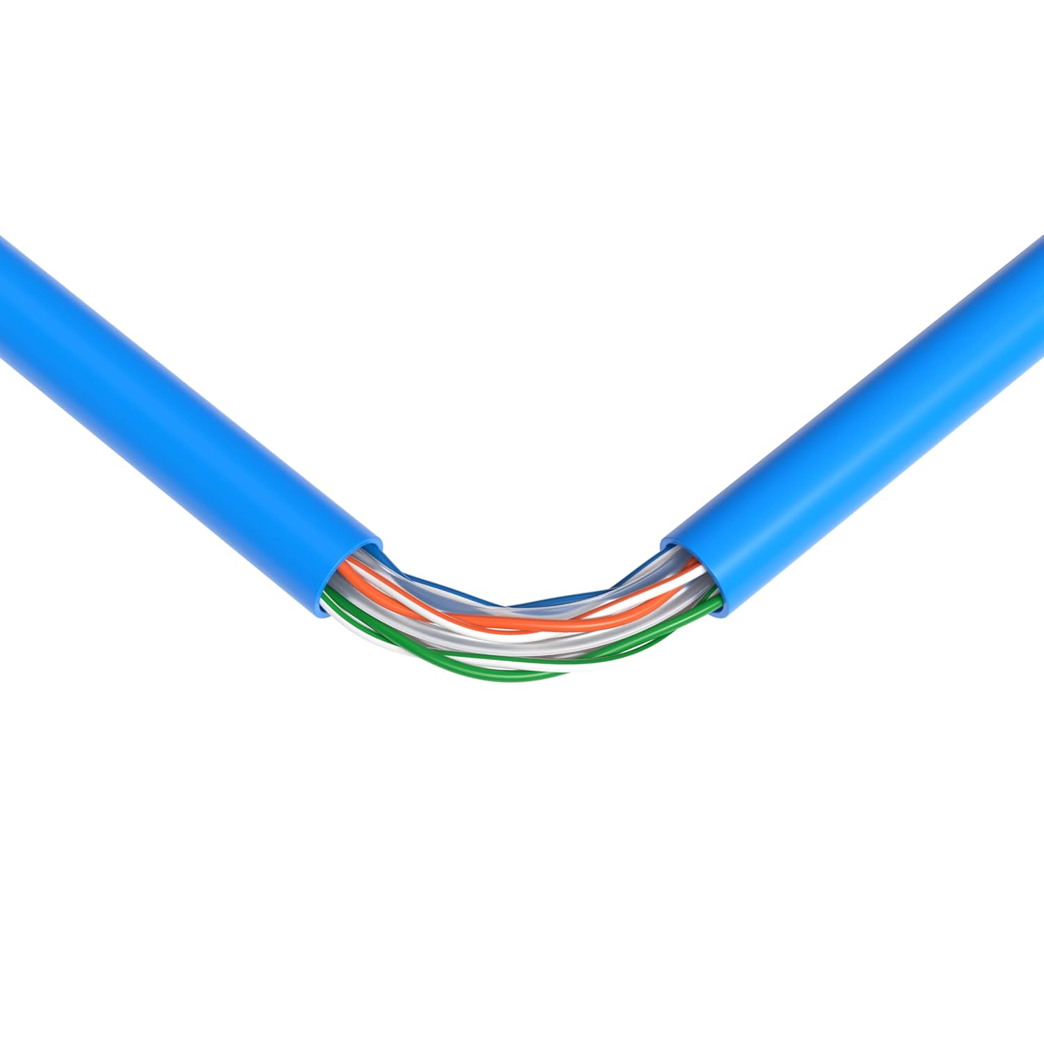 Alt View 1. Cables Direct Online - CAT6 1000FT Plenum CMP Ethernet Cable 550MHz 23AWG UTP RJ45 LAN Bulk Network Wire CCA Copper Clad Aluminum, Blue.