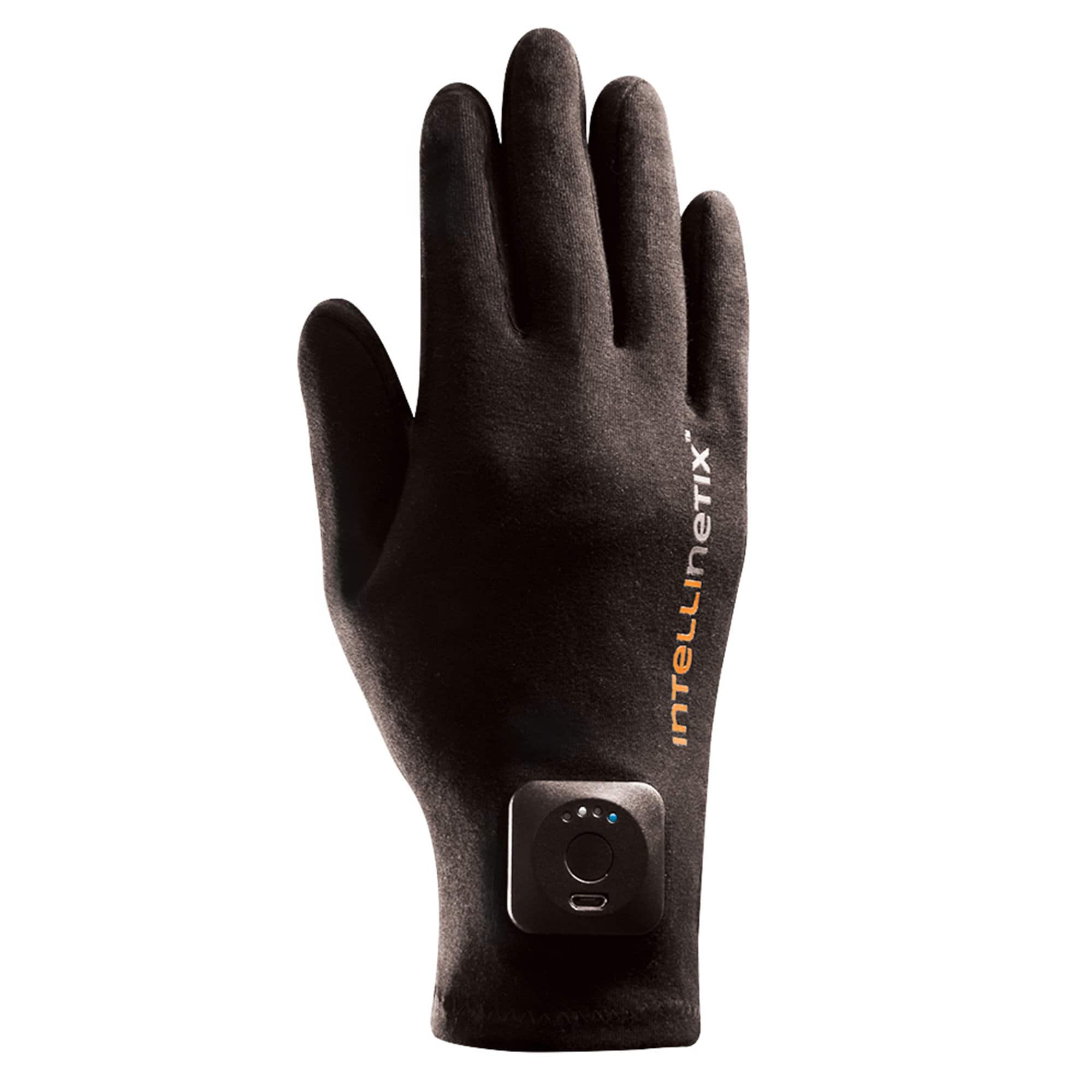 BROWNMED - Vibration Therapy Glove Intellinetix Left and Right Hand Large - Black - Front_Zoom