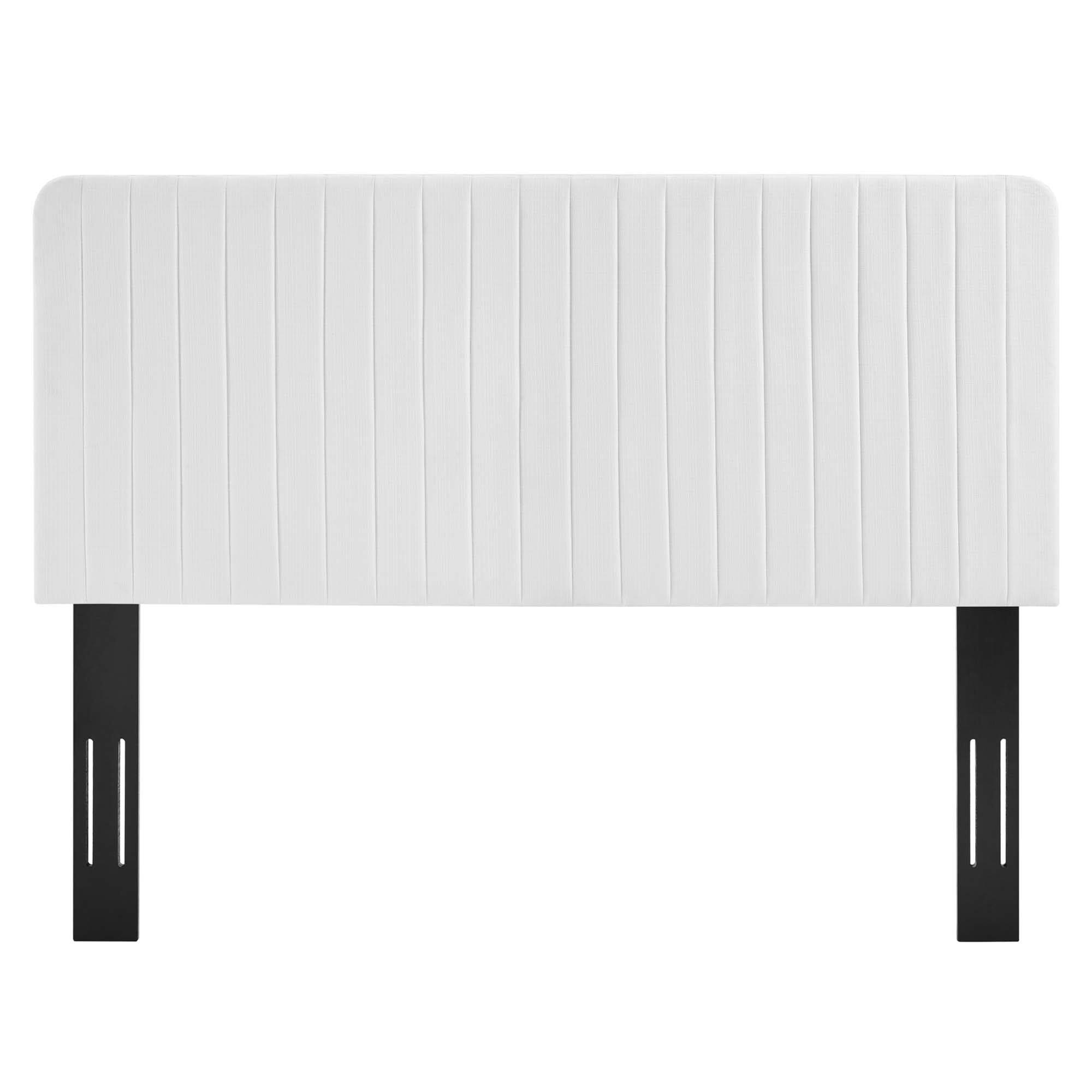 Alt View 2. Modway - Milenna Channel Tufted Upholstered Fabric King/California King Headboard by Modway - White.