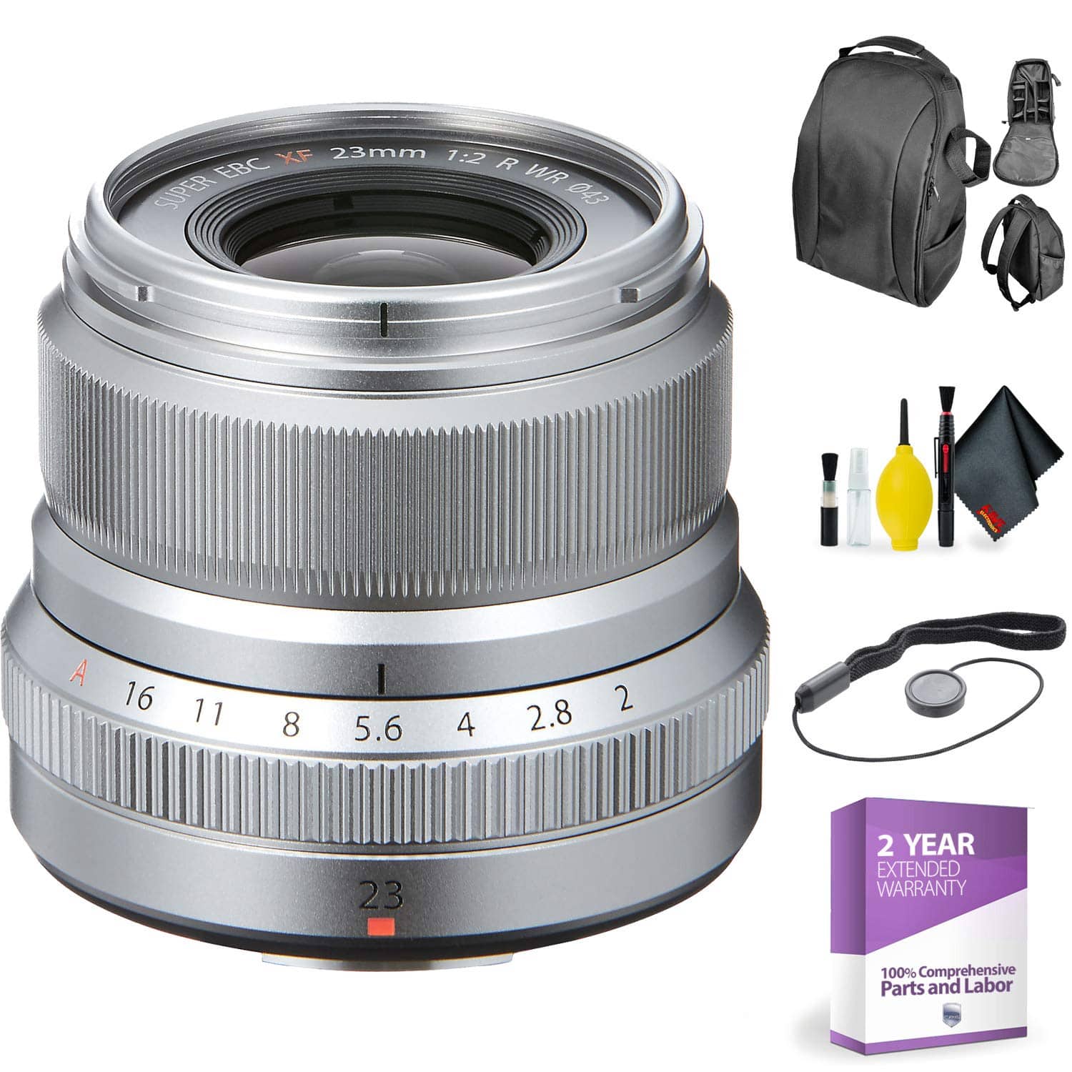 Fujifilm - XF 90mm f/2 R LM WR Lens + Deluxe Lens Cleaning Kit price history on PriceWatchPro