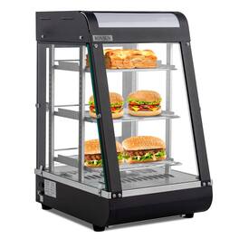 Winado - 15" Commercial Food Warmer Display Warmer, 3-Tier Electric Countertop Food Warmer with LED Adjustable Removable Shelves - Black