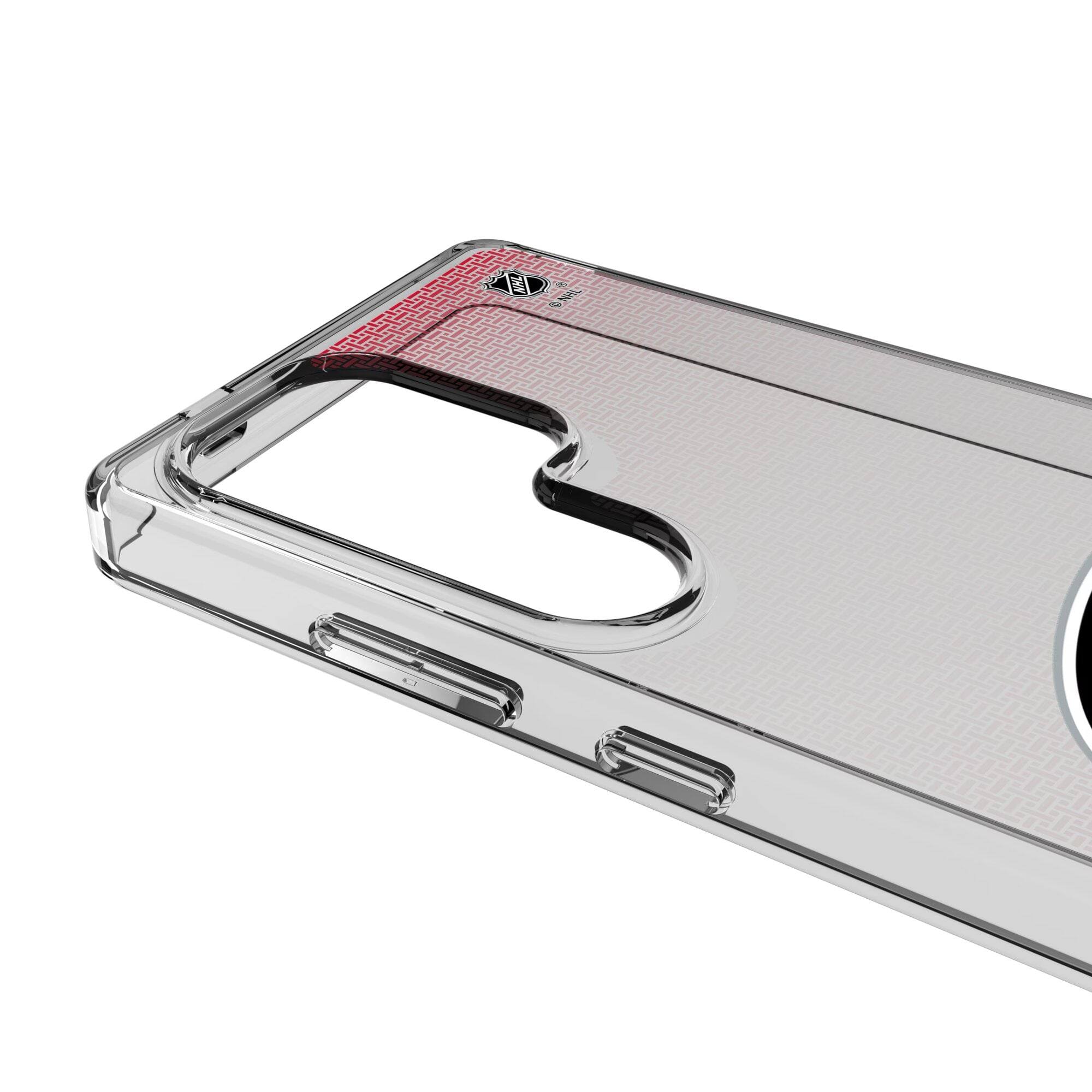 Alt View 2. Keyscaper - Carolina Hurricanes Linen Logo Galaxy Clear Case - S25 Ultra - Multicolor.
