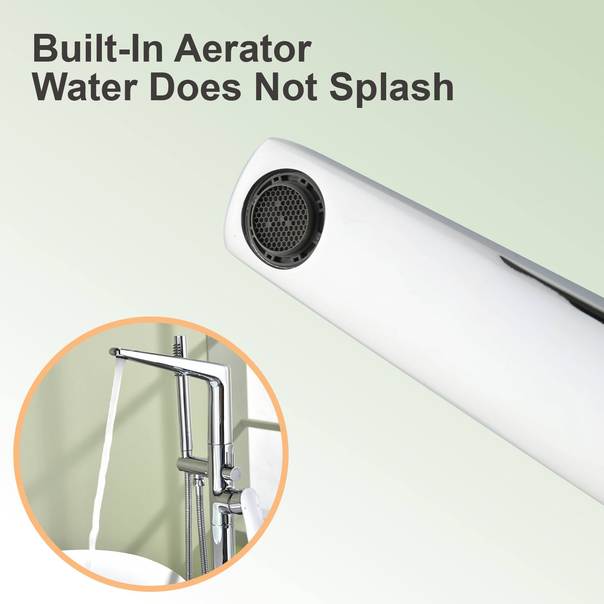 Built-In Aerator  
Water Does Not Splash