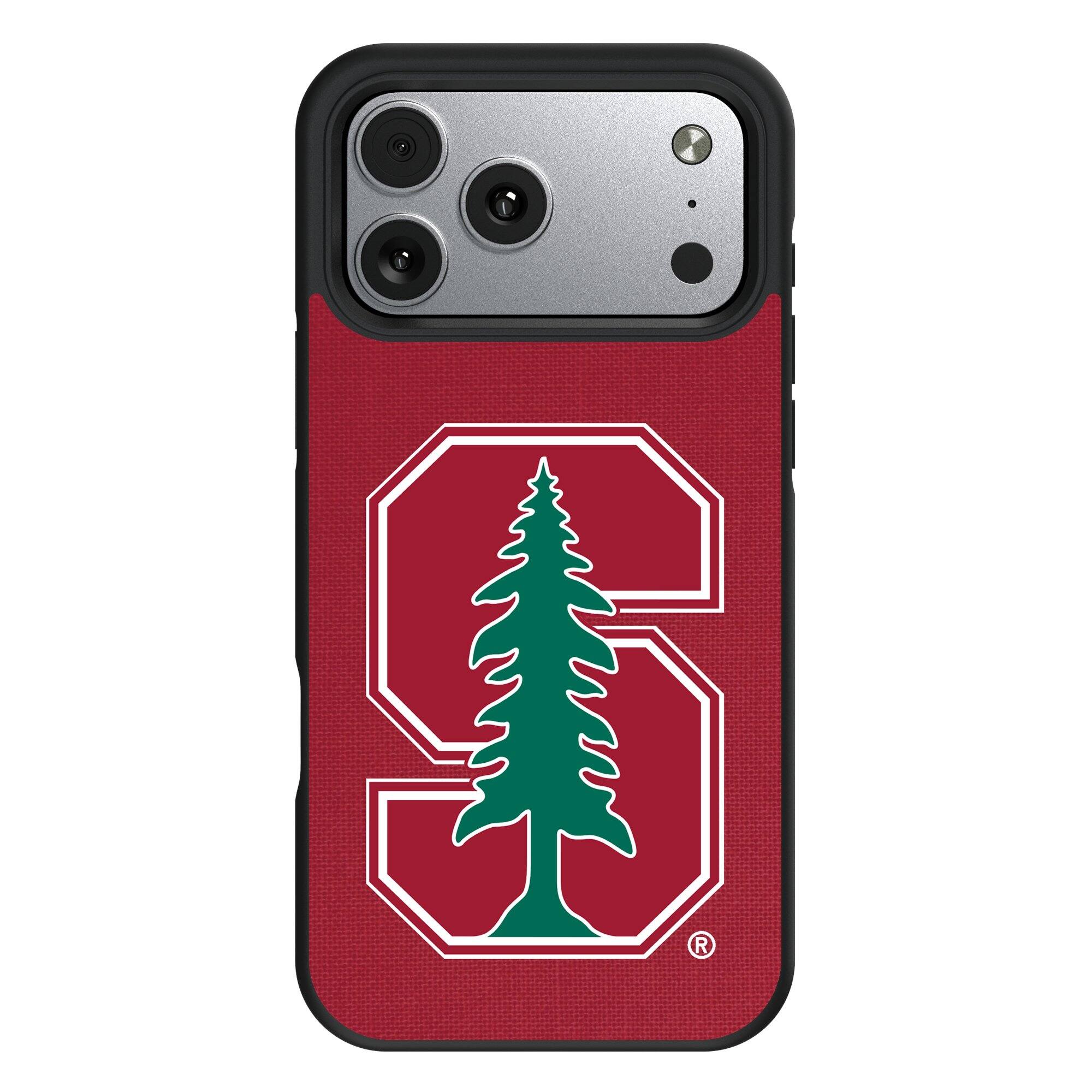 Front. Keyscaper - Stanford Cardinal iPhone Solid Design Bump Case - 14 Pro - Multicolor.