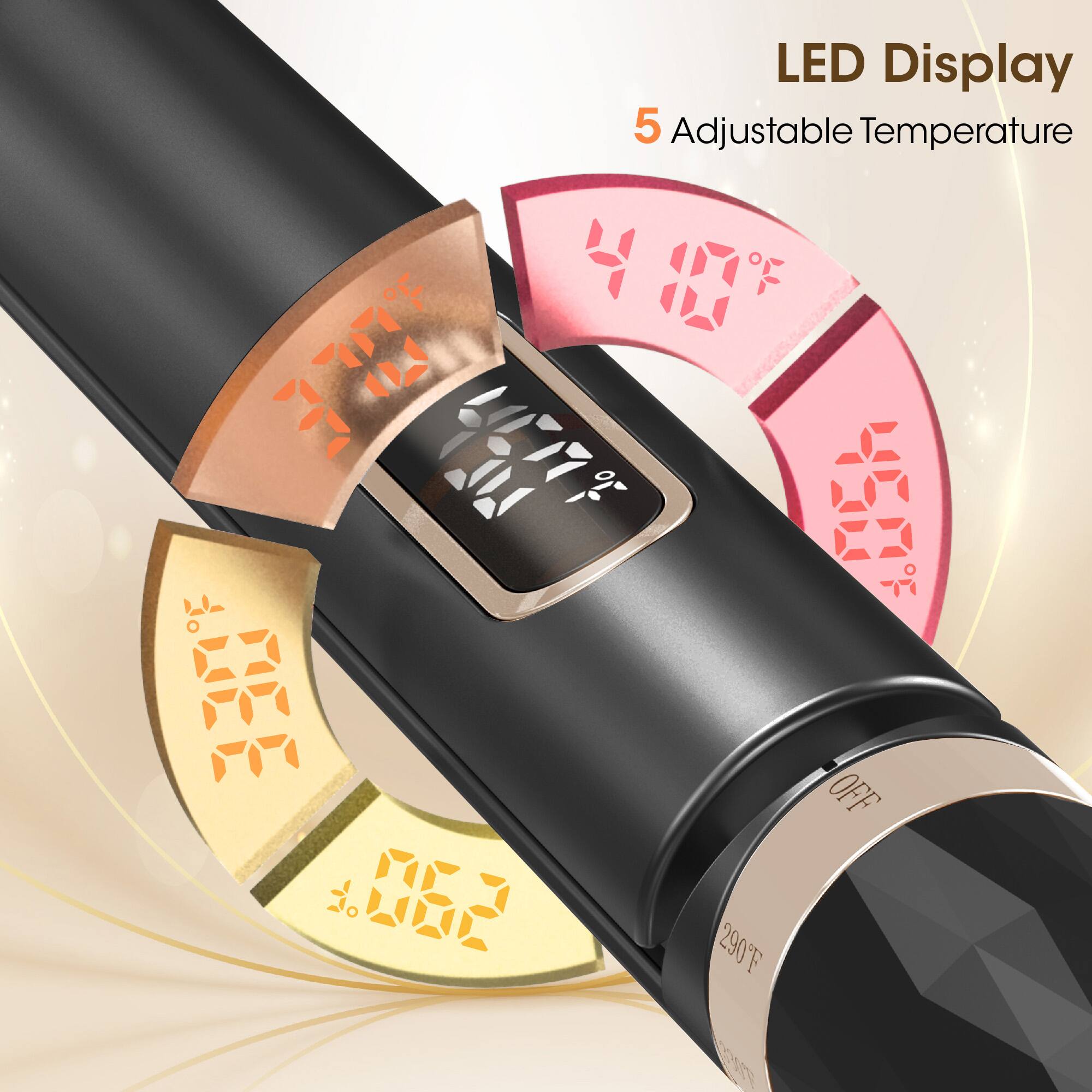 LED Display, 5 Adjustable Temperature, 290°F, 800°F, OFF