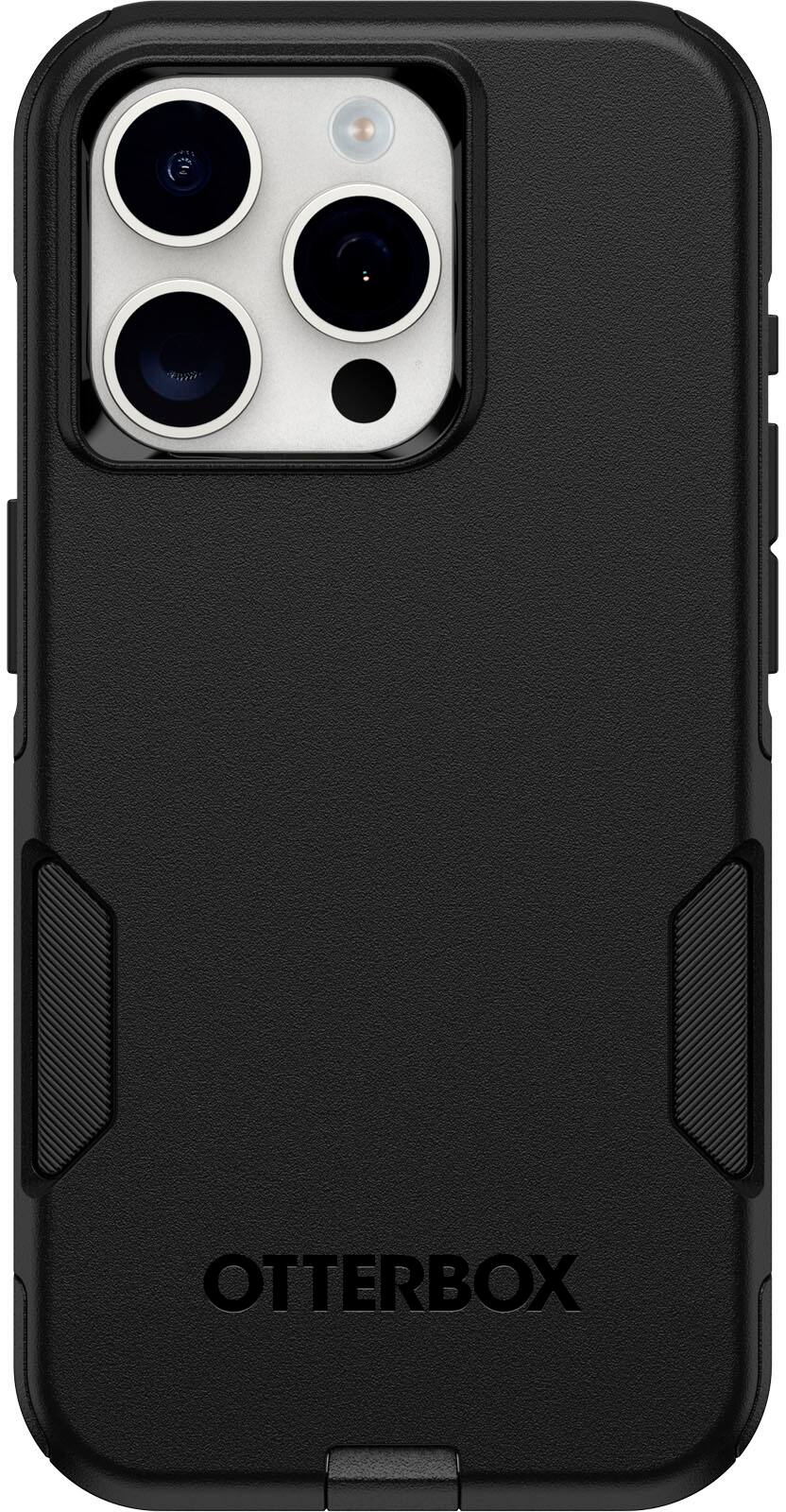 Front. OtterBox - Commuter Series Hard Shell for MagSafe for Apple iPhone 15 Pro - Black.