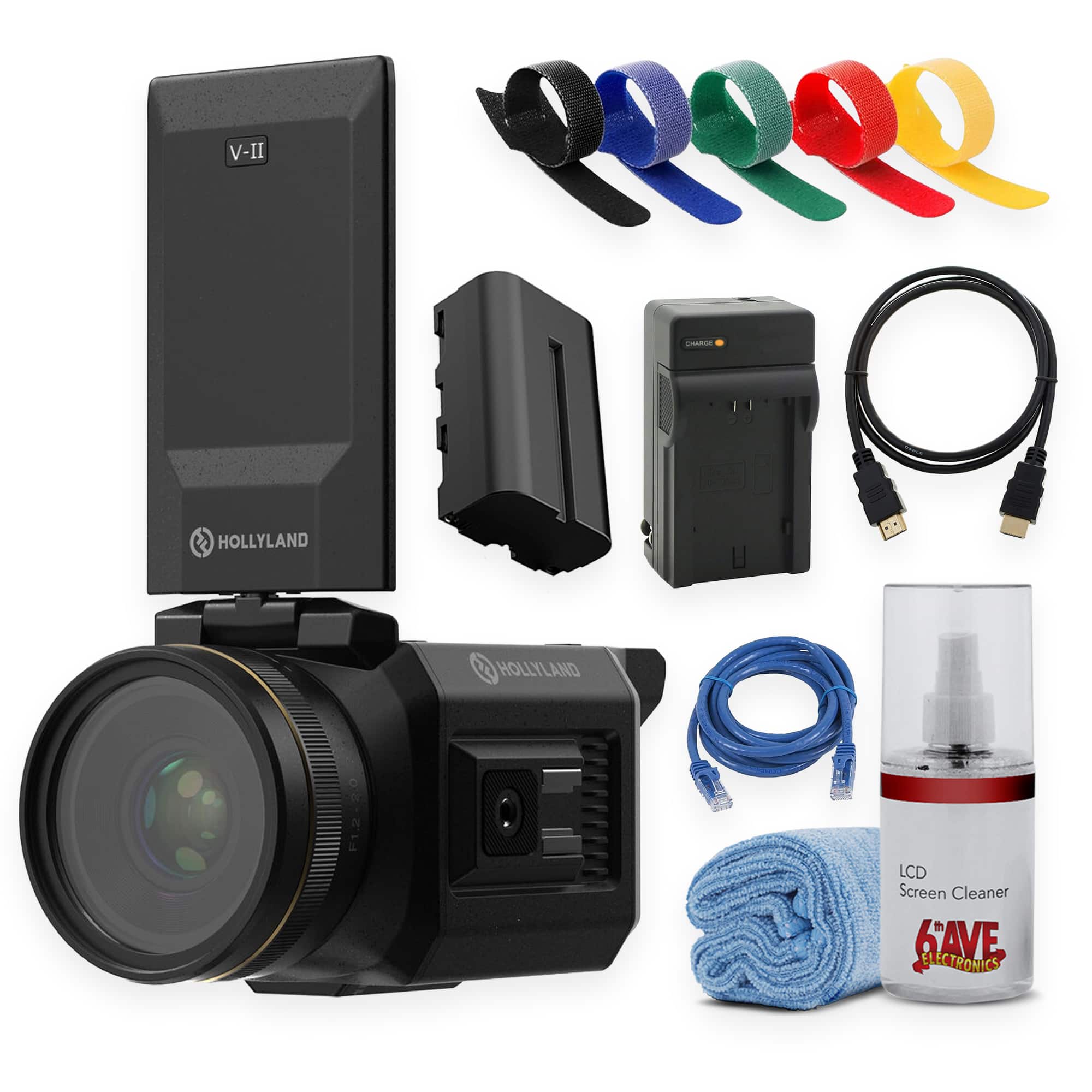 Bundle - HollyView - Hollyland VenusLiv Livestream Camera 32GB Memory card+ Battery + HDMI Cable