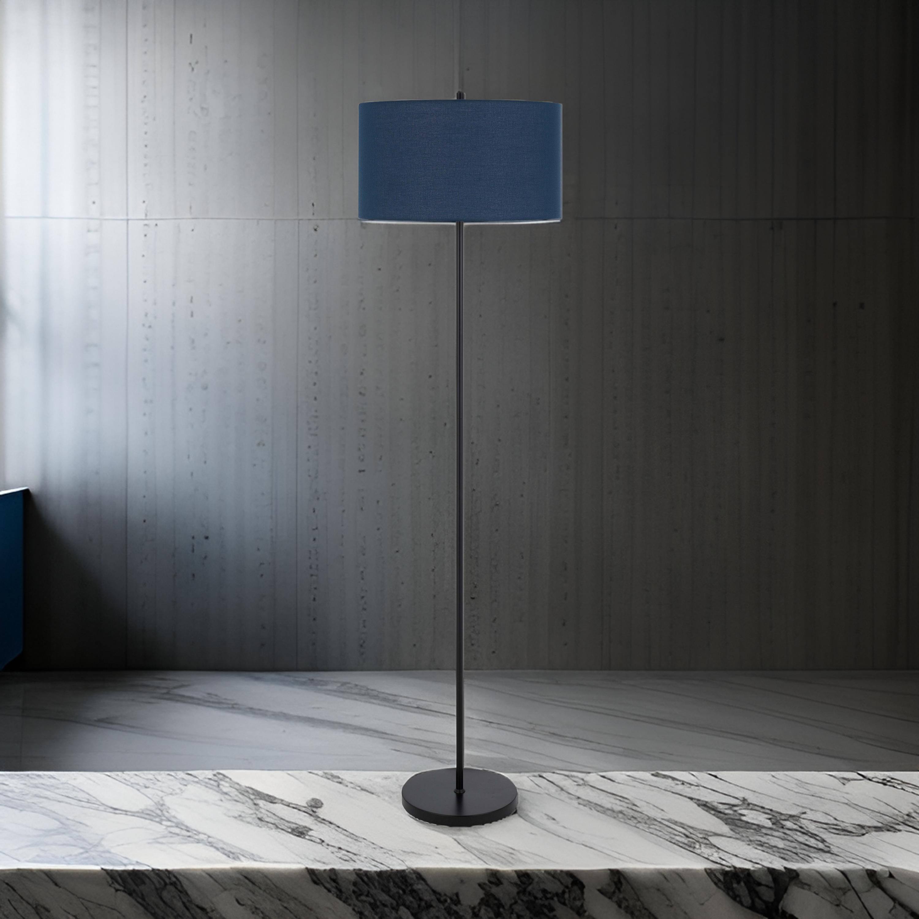 Alt View 2. Manhattan Lane - Sie 59 Inch Floor Lamp, Linen Shade, Round Base, Metal Pole.
