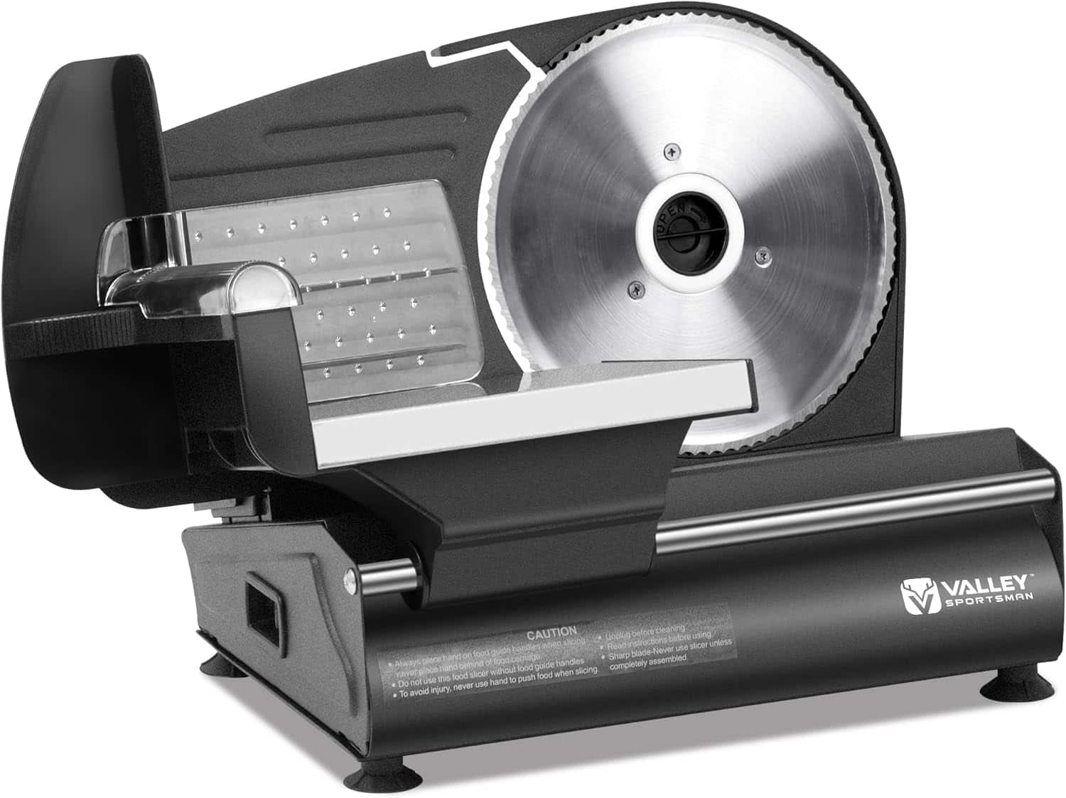 Dexmalle - Dexmalle-Electric Food Slicer with 7.5" Stainless Steel Blade - Black