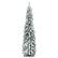Alt View 20. Costway - 5 FT Pre-Lit Slim Christmas Tree Flocked Xmas Decoration 11 Modes 150 LED Lights - Green /White.