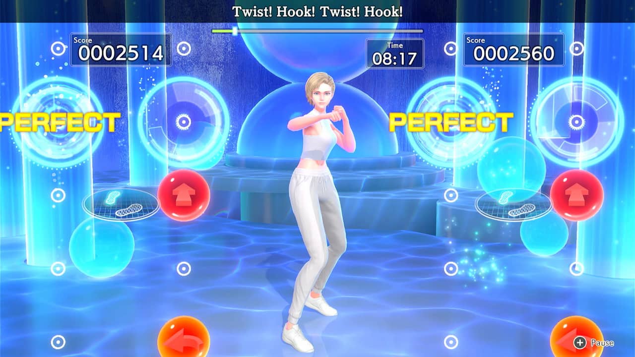 Twist! Hook! Twist! Hook! Score 0002514 Time 08:17 Score 0002560 Perfect Perfect + Pause