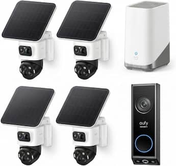 eufy eufyCam S4 4 Cam Kit Video Doorbell E340,4K Solar Camera eufy eufyCam S4 4 Cam Kit Video Doorbell E340,4K Solar Camera
