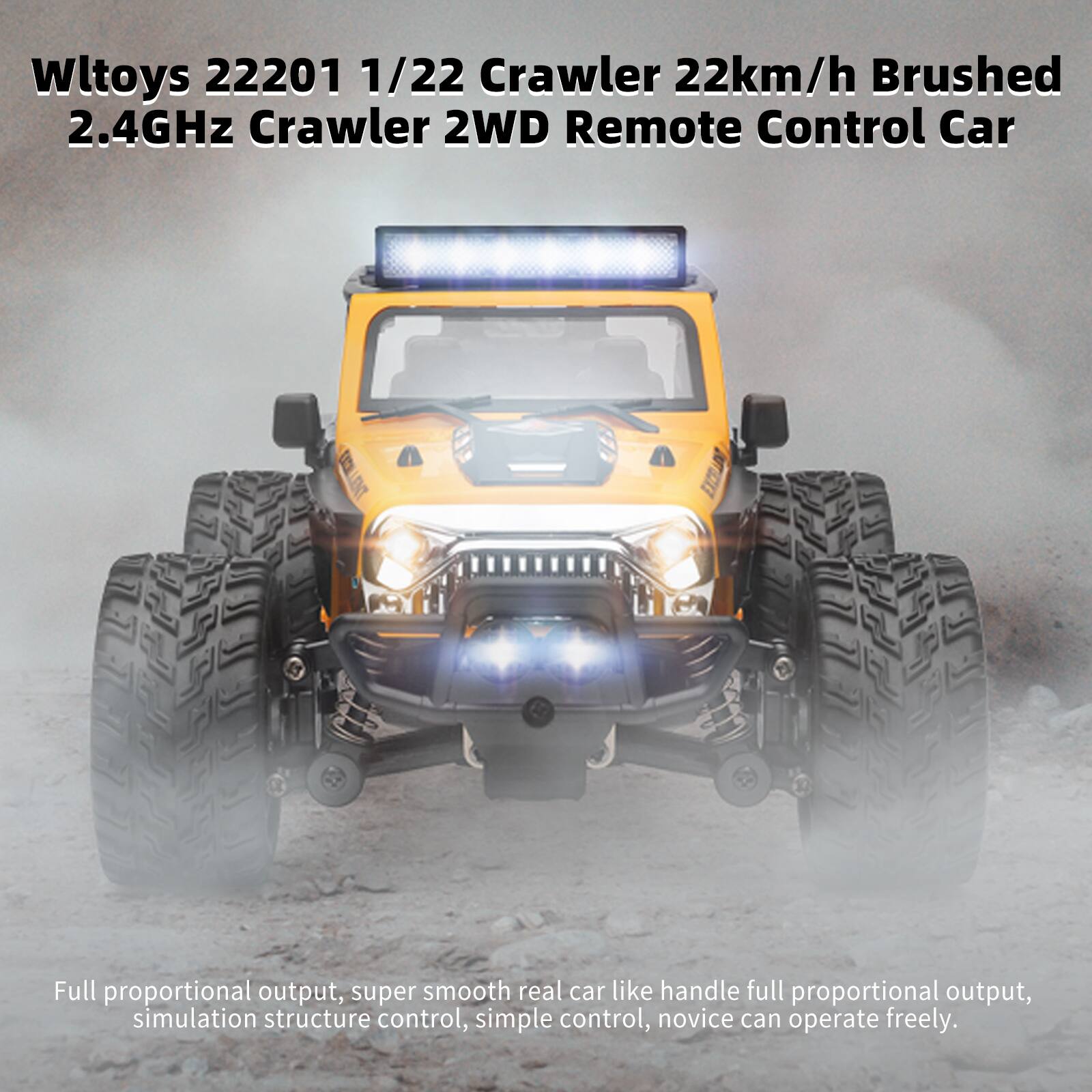 Wltoys 22201 1/22 Crawler 22km/h Brushed 2.4GHz Crawler 2WD Remote Control Car

Full proportional output, super smooth real car like handle full proportional output, simulation structure control, simple control, novice can operate freely.