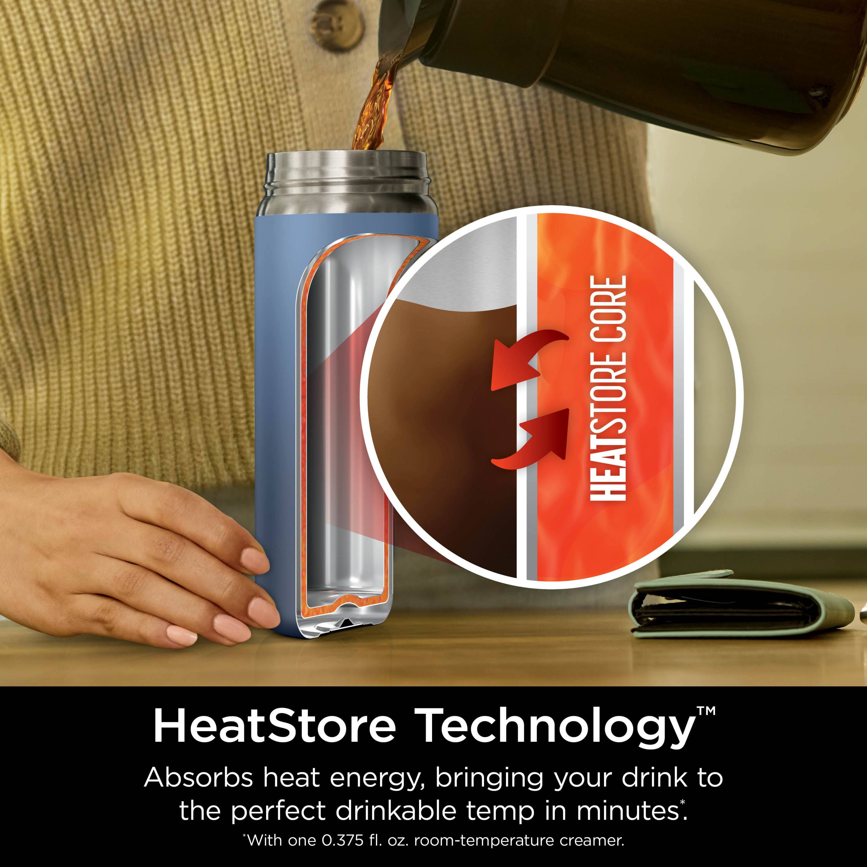 HeatStore Technology™  
Absorbs heat energy, bringing your drink to the perfect drinkable temp in minutes*  
*With one 0.375 fl. oz. room-temperature creamer.