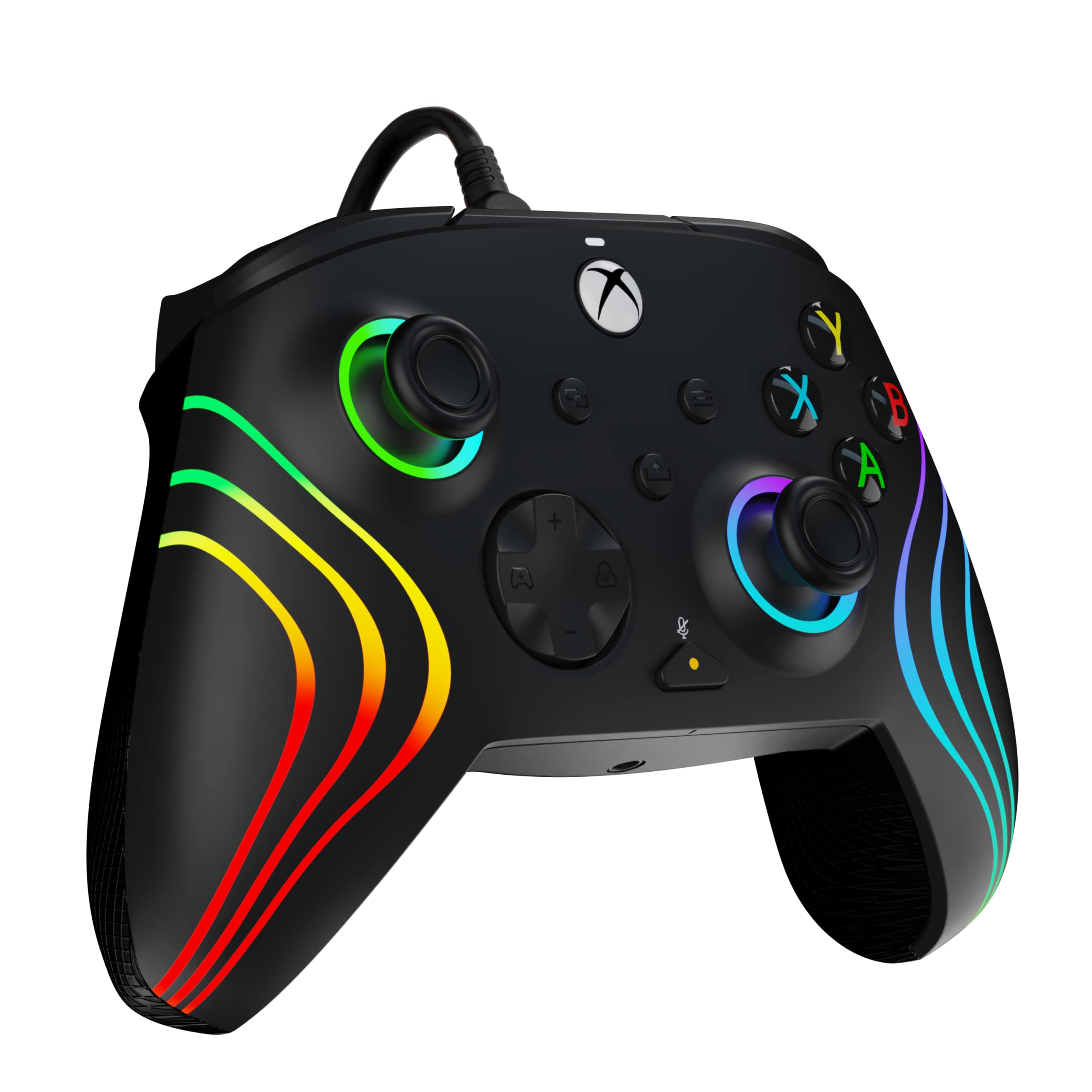 Alt View 5. Dazzling Pops - gaming afterglow wave enhanced wired controller for series windows pc advanced gamepad customizable - Wave Black.