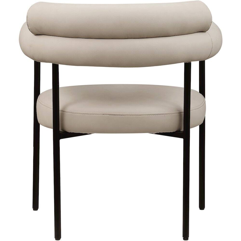 Alt View 3. Meridian Furniture - Blake Taupe Vegan Leather Dining Chair, Set of 2 - Brown.