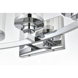 Living District - Saanvi 3 light Bath Sconce - Chrome And Clear
