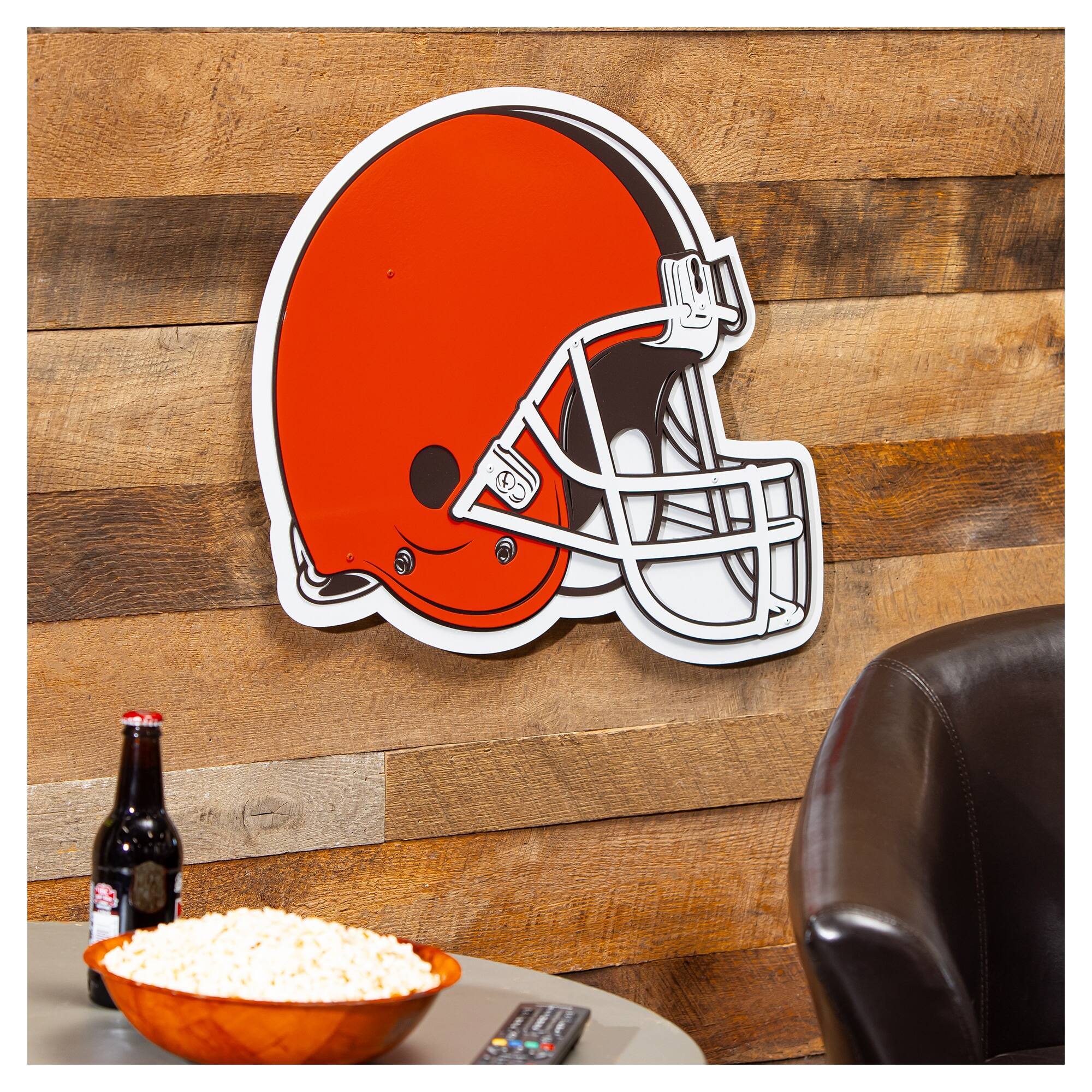 Alt View 1. Evergreen Enterprises - Cleveland Browns 23" Layered Metal Wall Art Sign - Multicolor.