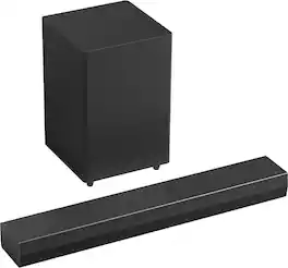LG - 2.1-Channel S35A Soundbar with Wireless Subwoofer, Dolby Audio and WOW Orchestra - Black
