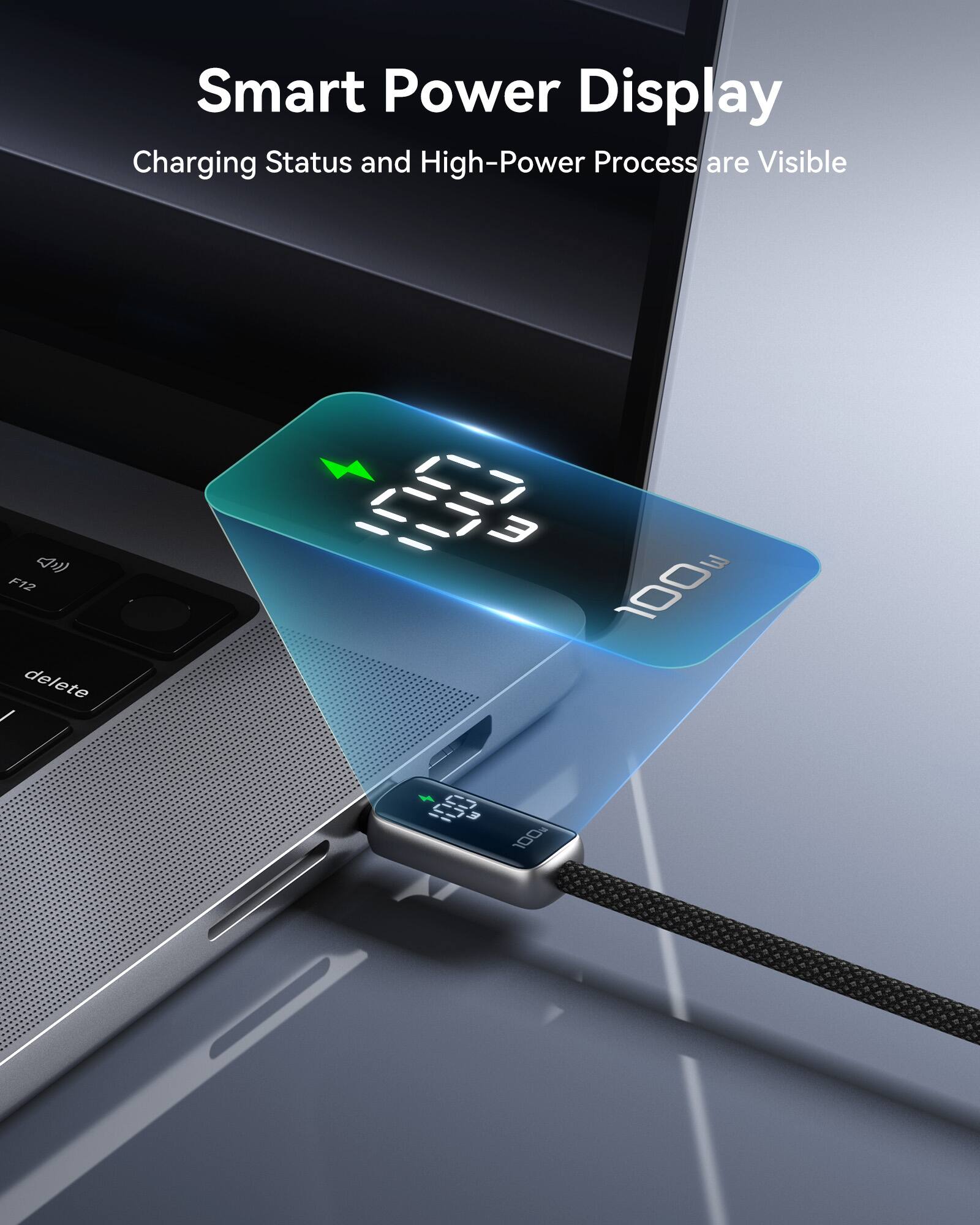 Smart Power Display Charging Status and High-Power Process are Visible 3 3 100 4 W 100g