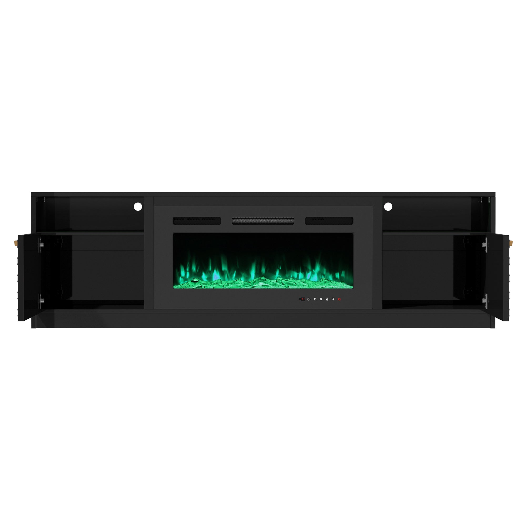 Alt View 7. Boyel Living - Multifunctional Electric Fireplace TV Stand - Black.