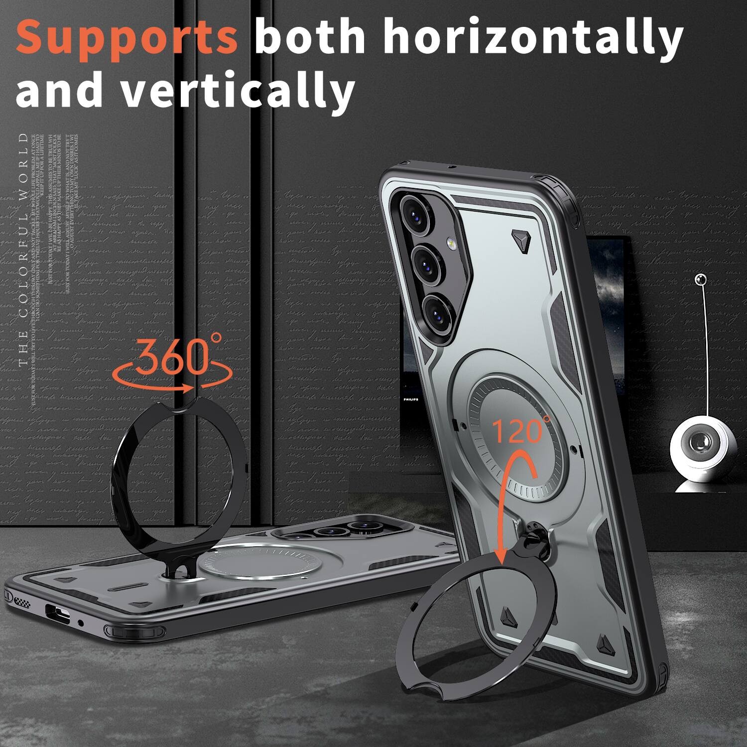 Supports both horizontally and vertically