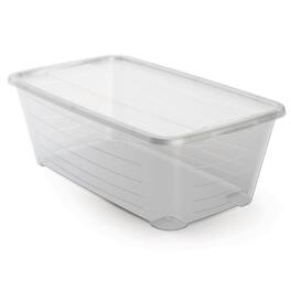 Life Story - 6 Qt Rectangular Clear Plastic Protective Storage Shoe Box, 12 Pack