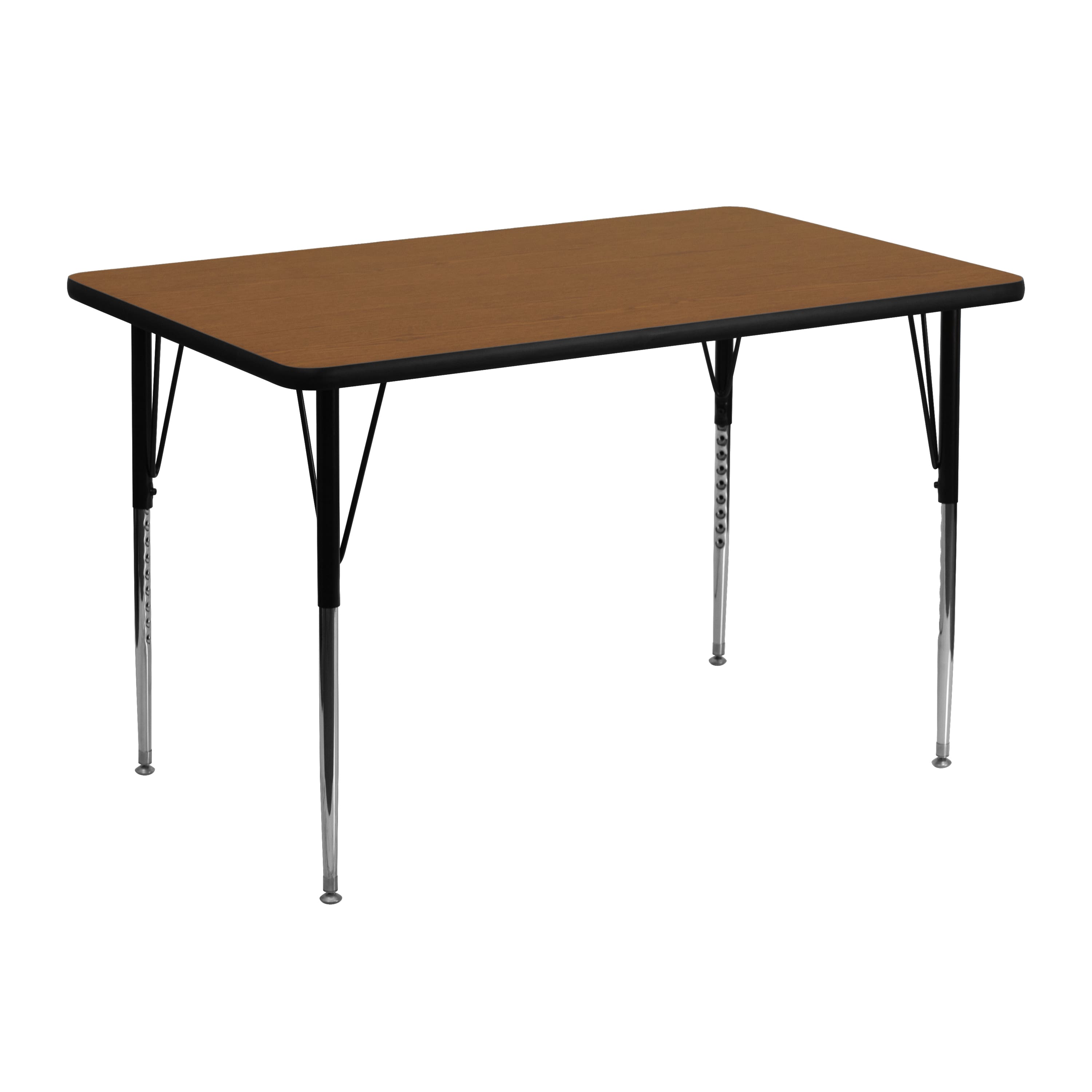 Emma + Oliver - 30x48 Rectangle HP Laminate Adjustable Activity Table - Oak price history on PriceWatchPro