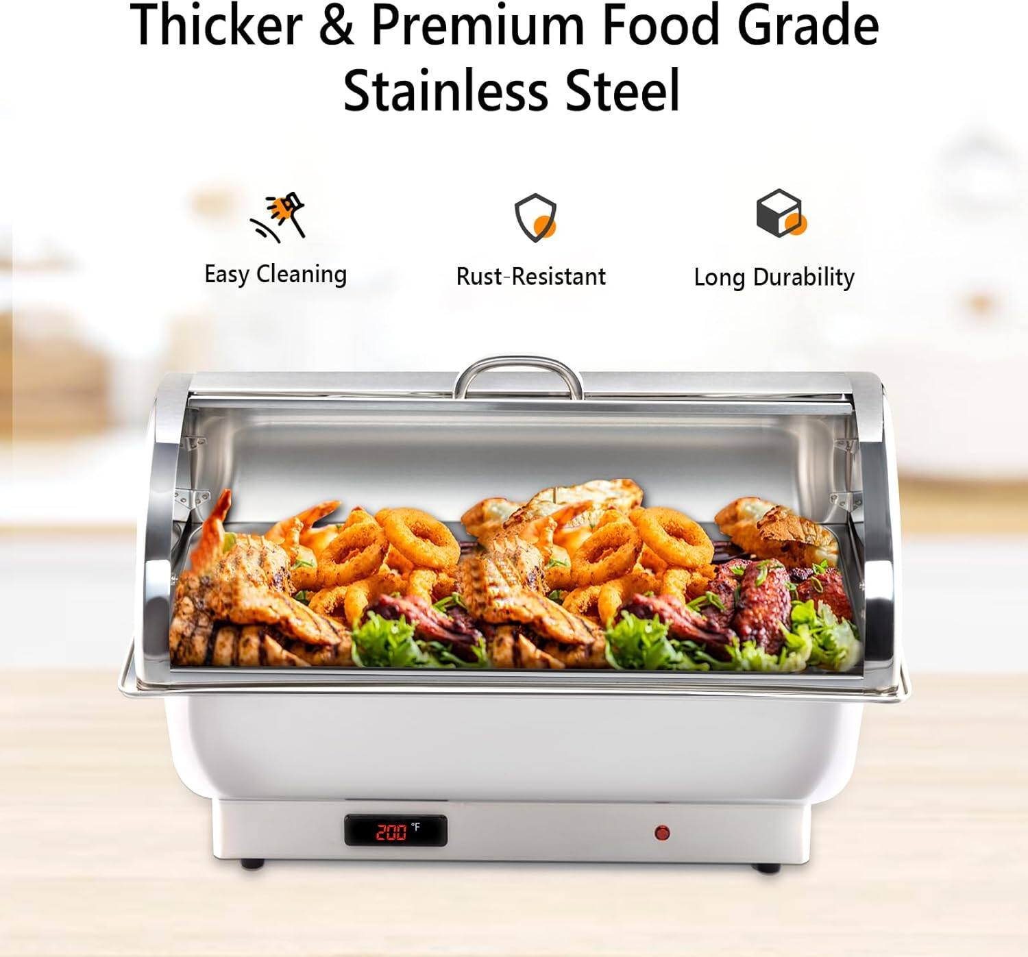 Thicker & Premium Food Grade Stainless Steel

- Easy Cleaning
- Rust-Resistant
- Long Durability