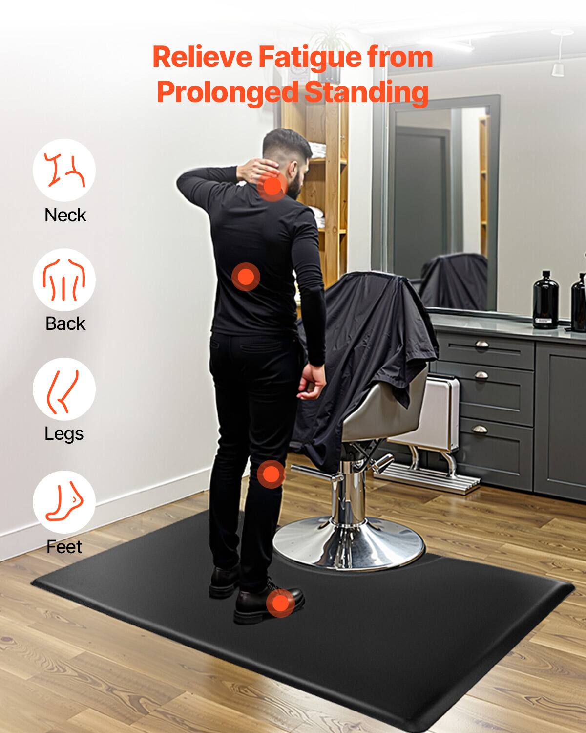 Relieve Fatigue from Prolonged Standing

Neck
Back
Legs
Feet