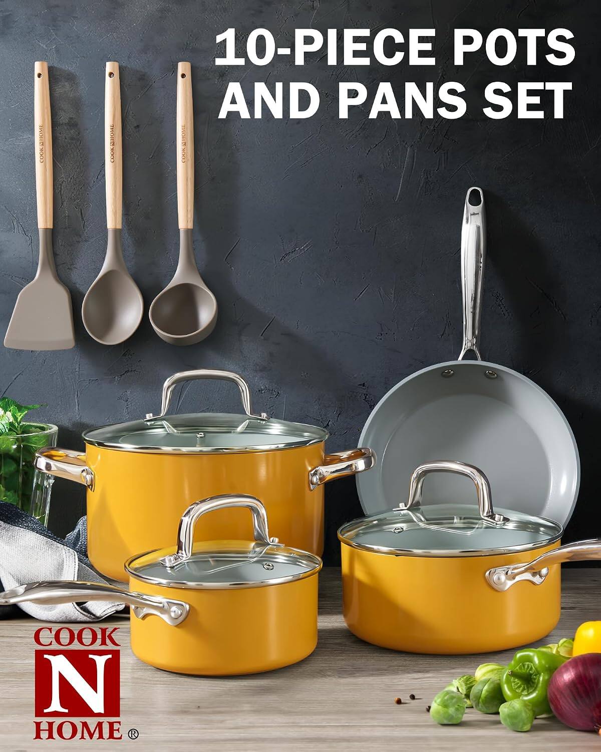 10-PIECE POTS AND PANS SET

COOK N HOME
