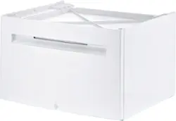 Bosch - Washer Laundry Pedestal with Storage Drawer - White - Front_Zoom