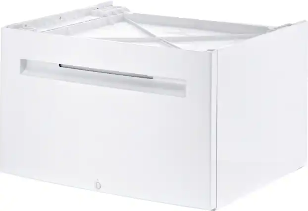 Front. Bosch - Dryer Laundry Pedestal with Storage Drawer - White.