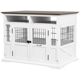 Pawhut - Kennel Furniture Side End Table with Storage
