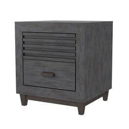 Manhattan Lane - Biom Nightstand, 2 Drawers, 24 Inch - Charcoal Brown