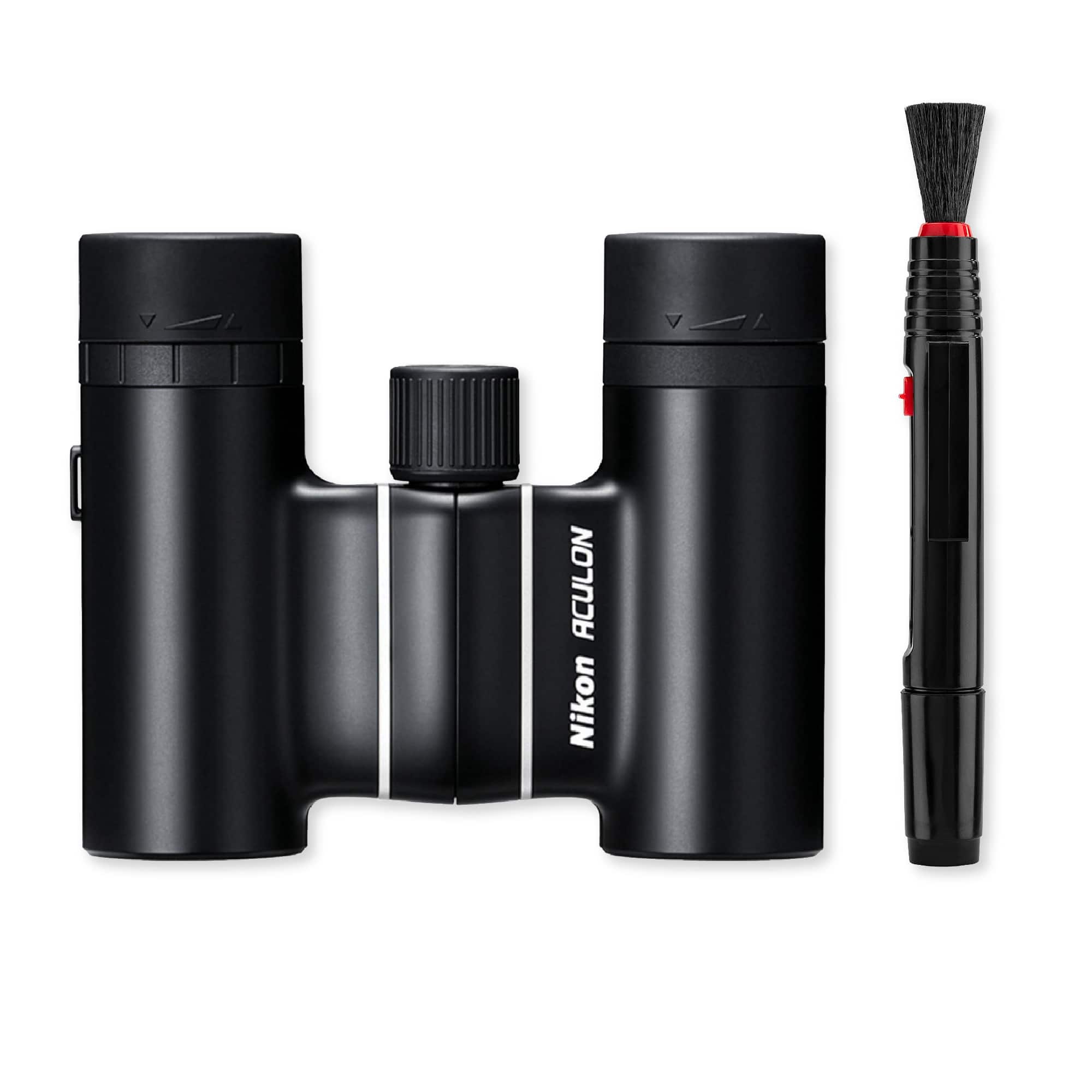 Nikon - Aculon T02 10x21 Black Compact Binoculars Bundle with Lens Cleaning Pen price history on PriceWatchPro
