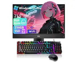 Dell - Refurbished Excellent - Optiplex 5260 All-in-One Desktop PC | Intel i5-8th | 8GB RAM | 256GB SSD | 21.5" FHD Display | Camera | RGB KB & Mouse.