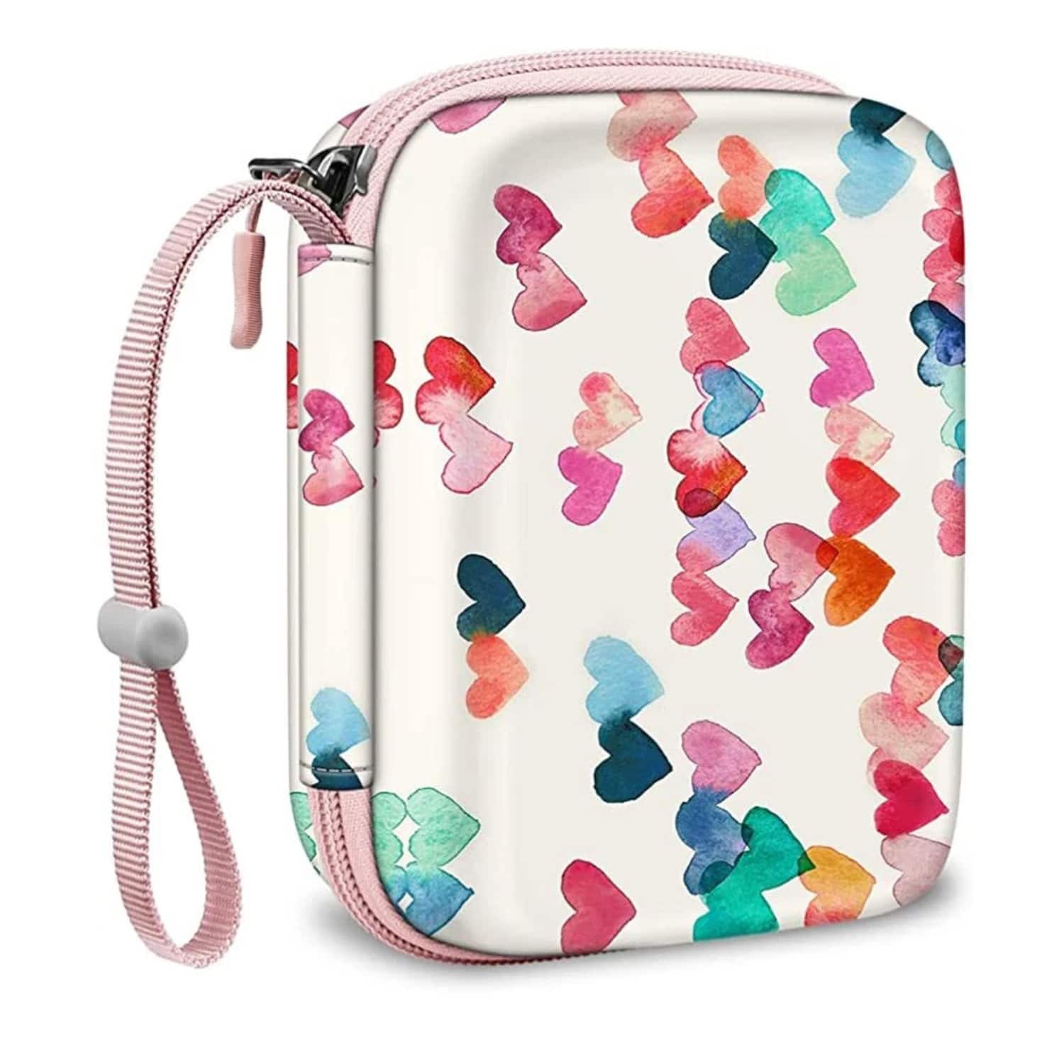 Stock Preferred - Shockproof Carrying Case for Canon Ivy Mini Photo Printer & CLIQ Instant Camera - Raining Hearts