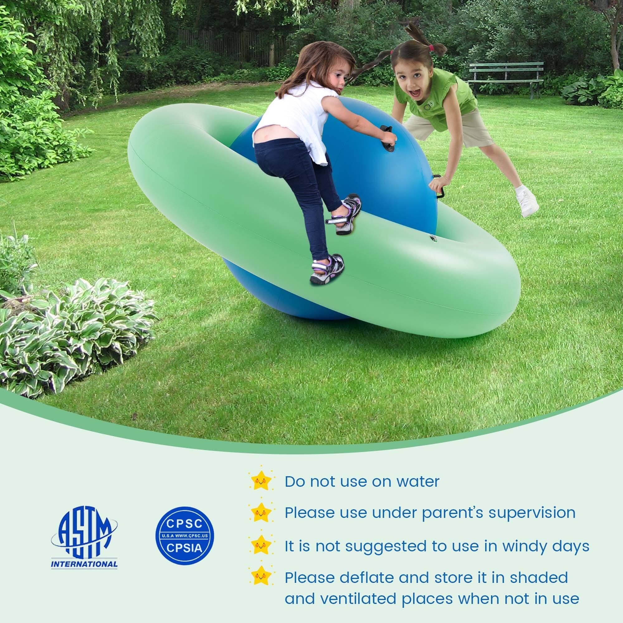 ALTMI INTERNATIONAL II CPSC CPSIA

Do not use on water
Please use under parent's supervision
It is not suggested to use in windy days
Please deflate and store it in shaded and ventilated places when not in use