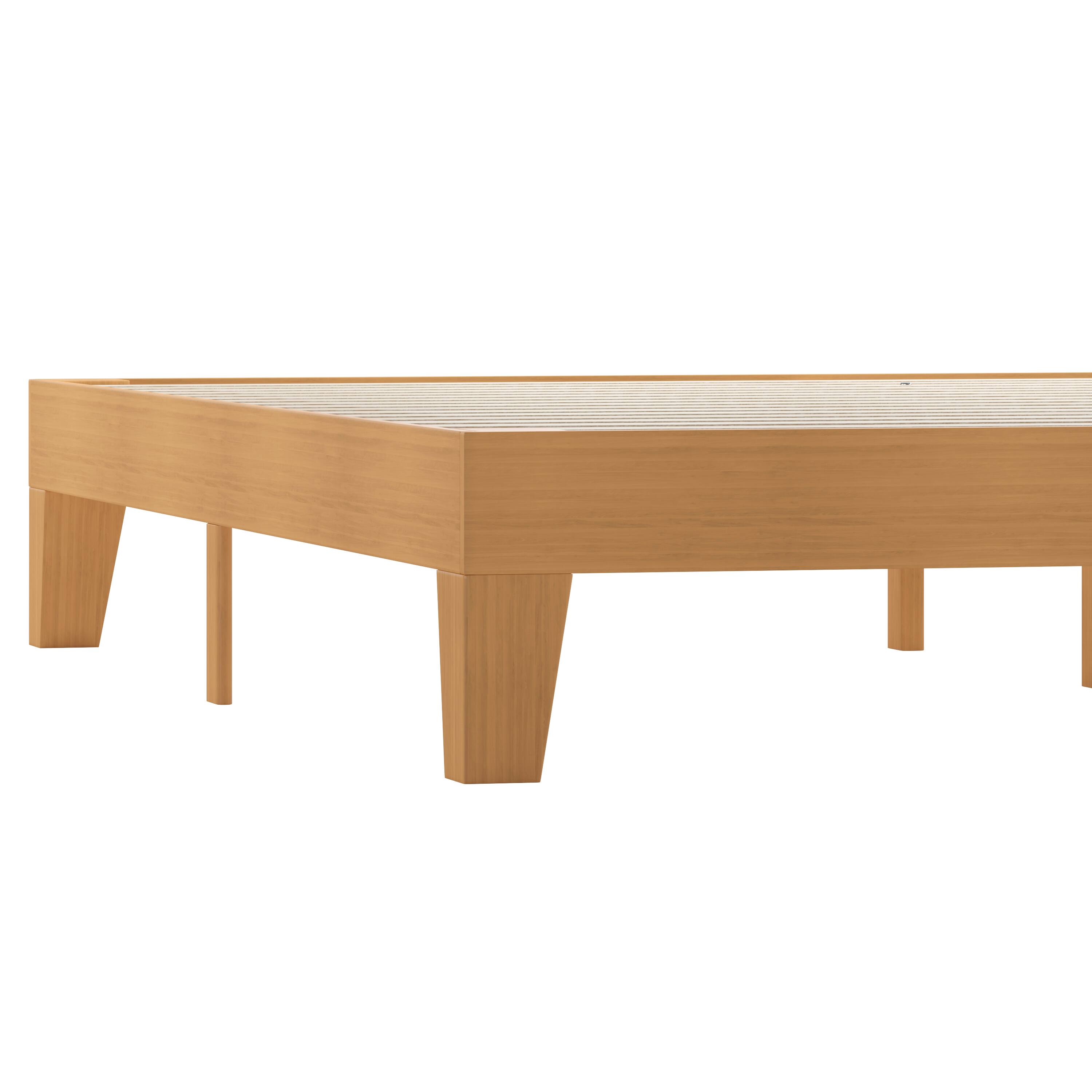 Alt View 9. Emma + Oliver - Avila Wooden Platform Bed with Wooden Support Slats; No Box Spring or Foundation Required - Natural.