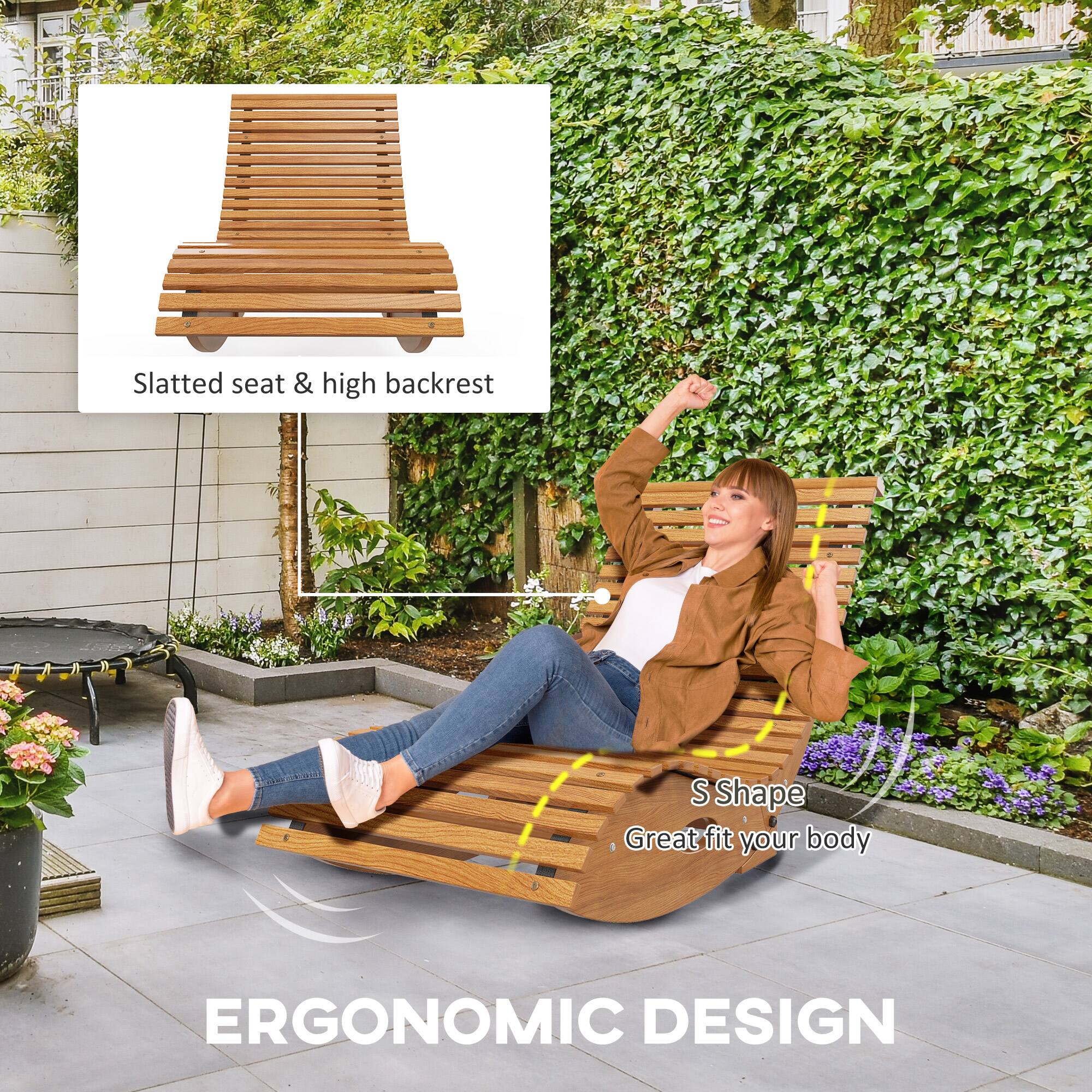ERGONOMIC DESIGN, Slatted seat & high backrest, S Shape, Great fit your body