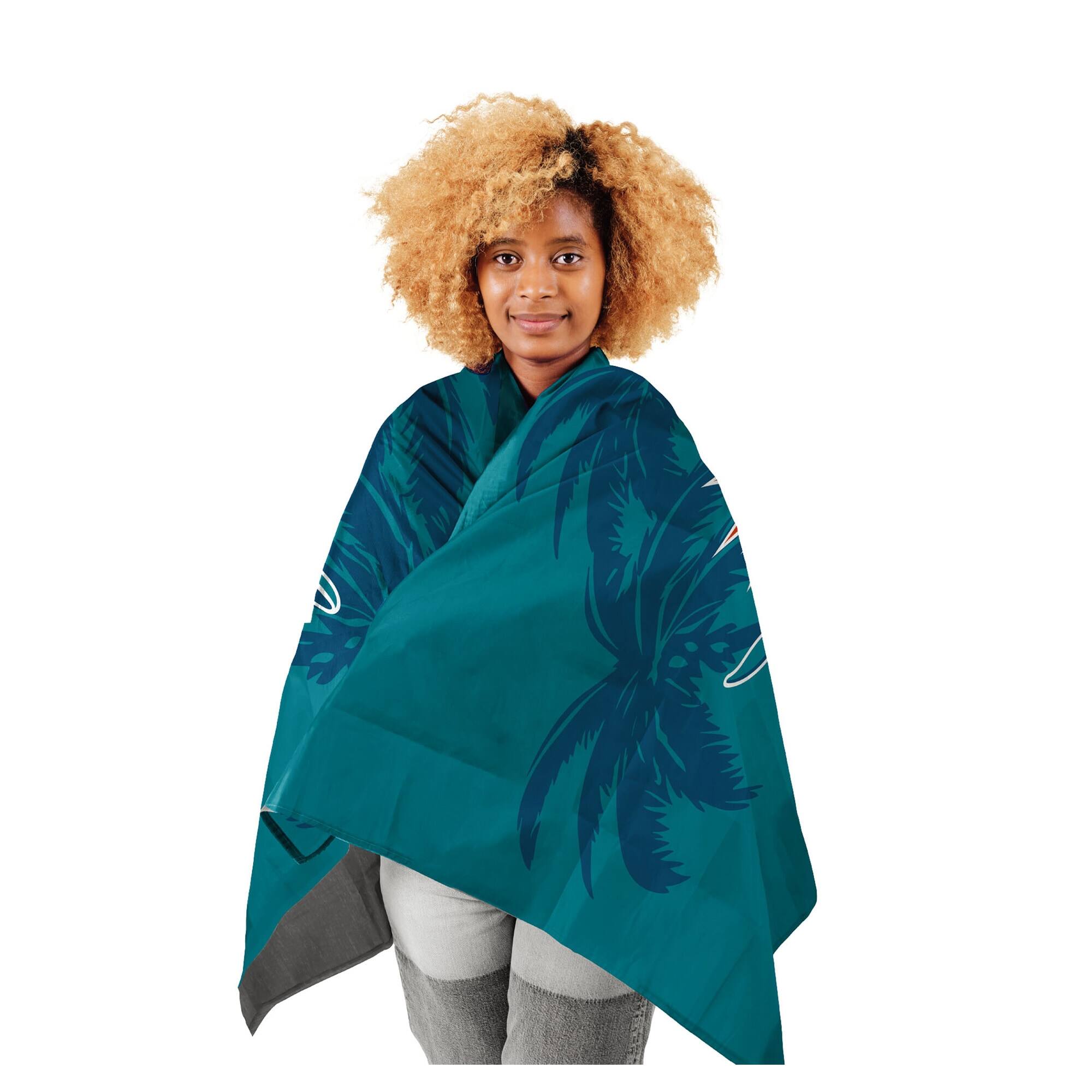 Alt View 2. Pegasus - Miami Dolphins 54" x 70" Wearable Hero Cape - Multicolor.