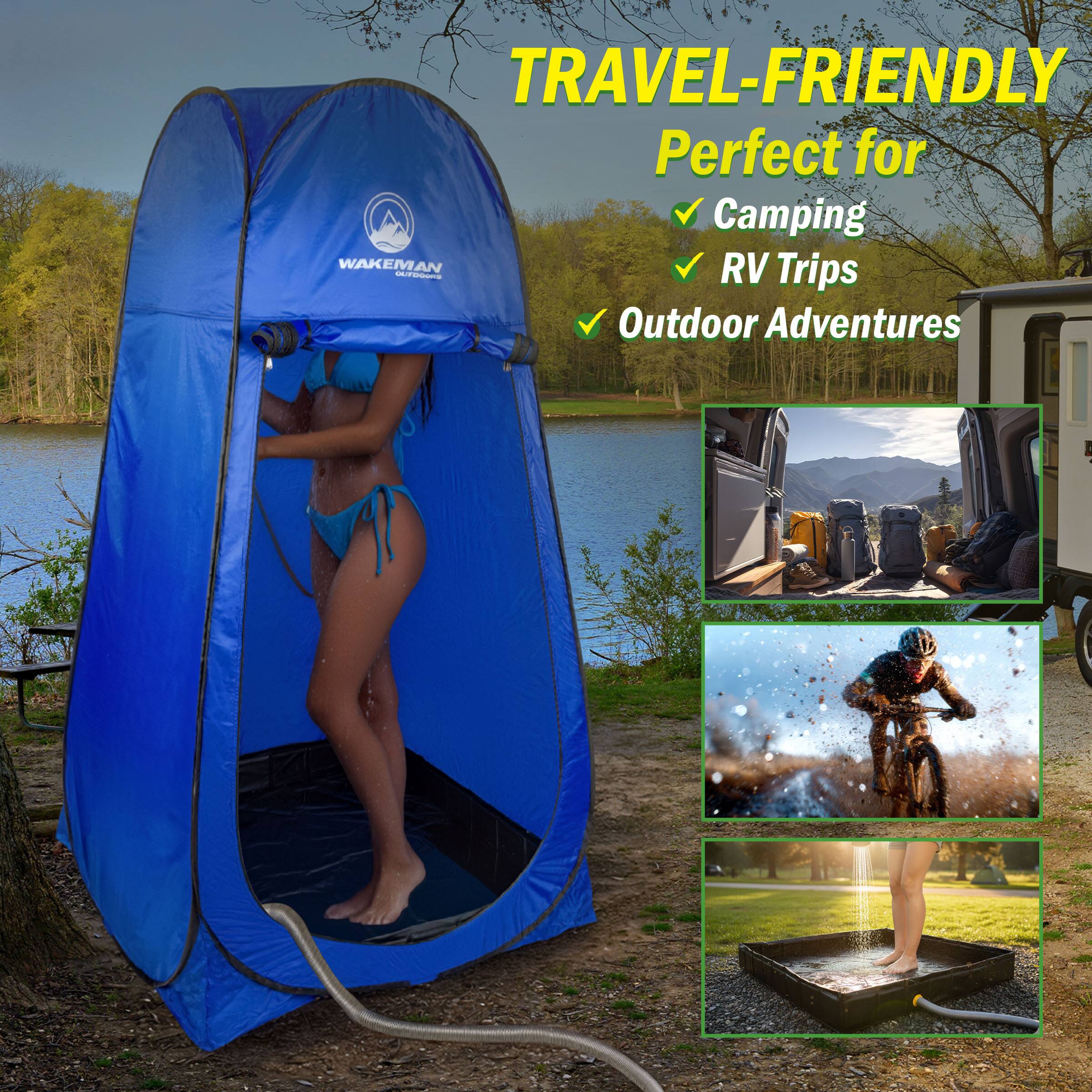 TRAVEL-FRIENDLY  
Perfect for  
Camping  
RV Trips  
Outdoor Adventures