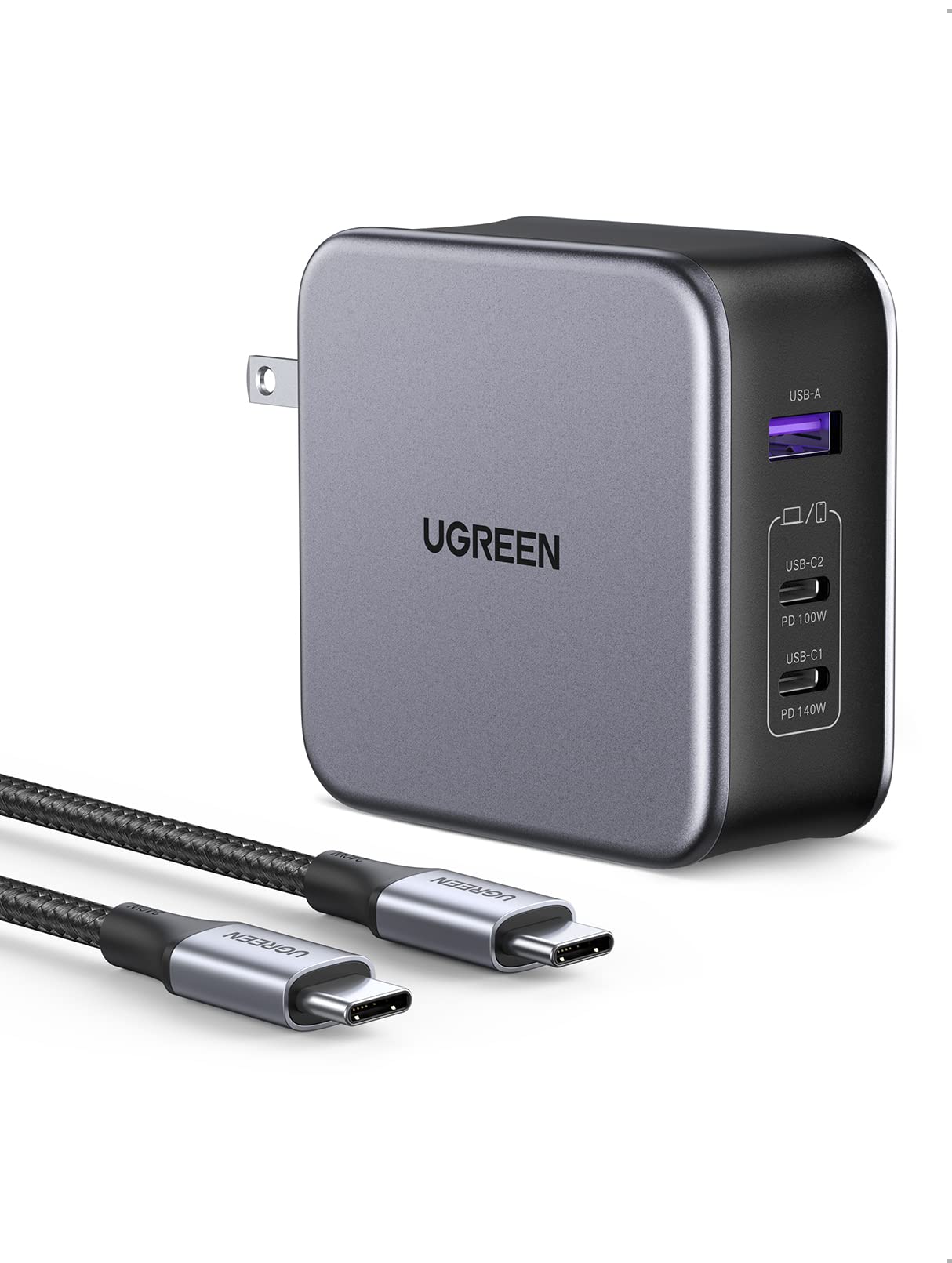 USB-A UGREEN  
USB-C2 PD 100W  
USB-C1 PD 140W