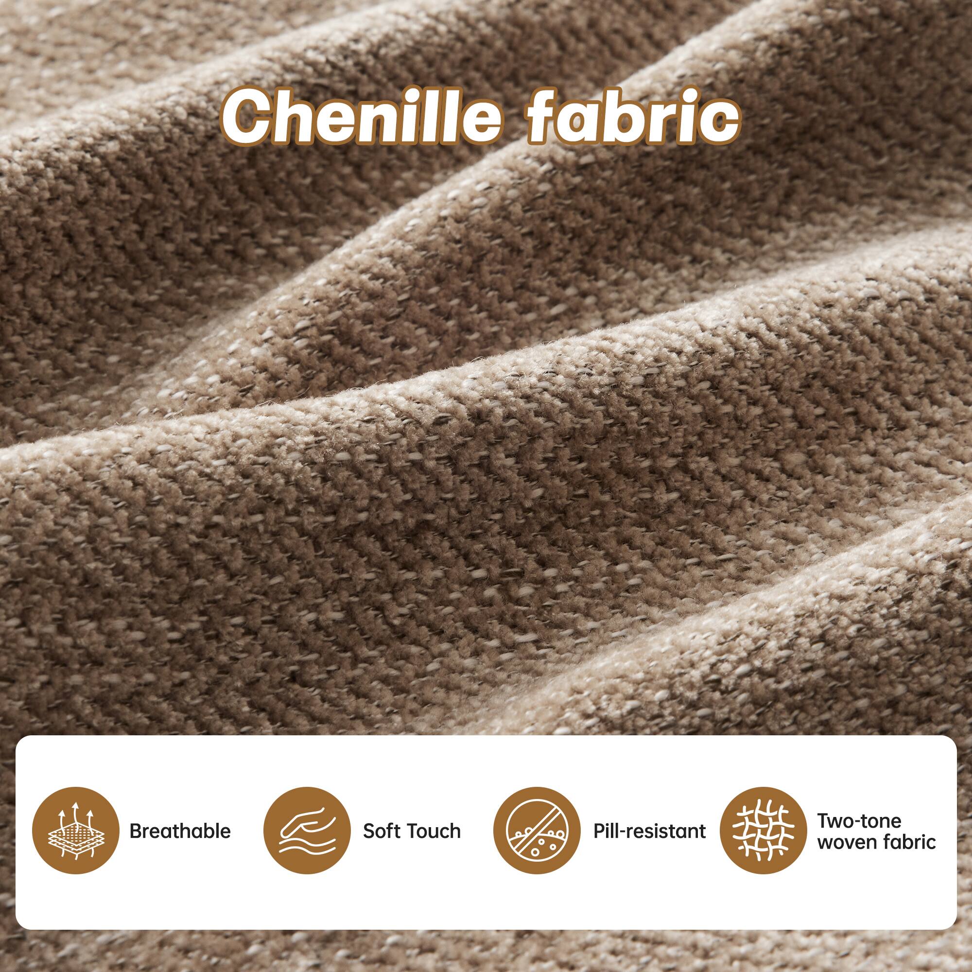 Chenille fabric

- Breathable
- Soft Touch
- Pill-resistant
- Two-tone woven fabric
