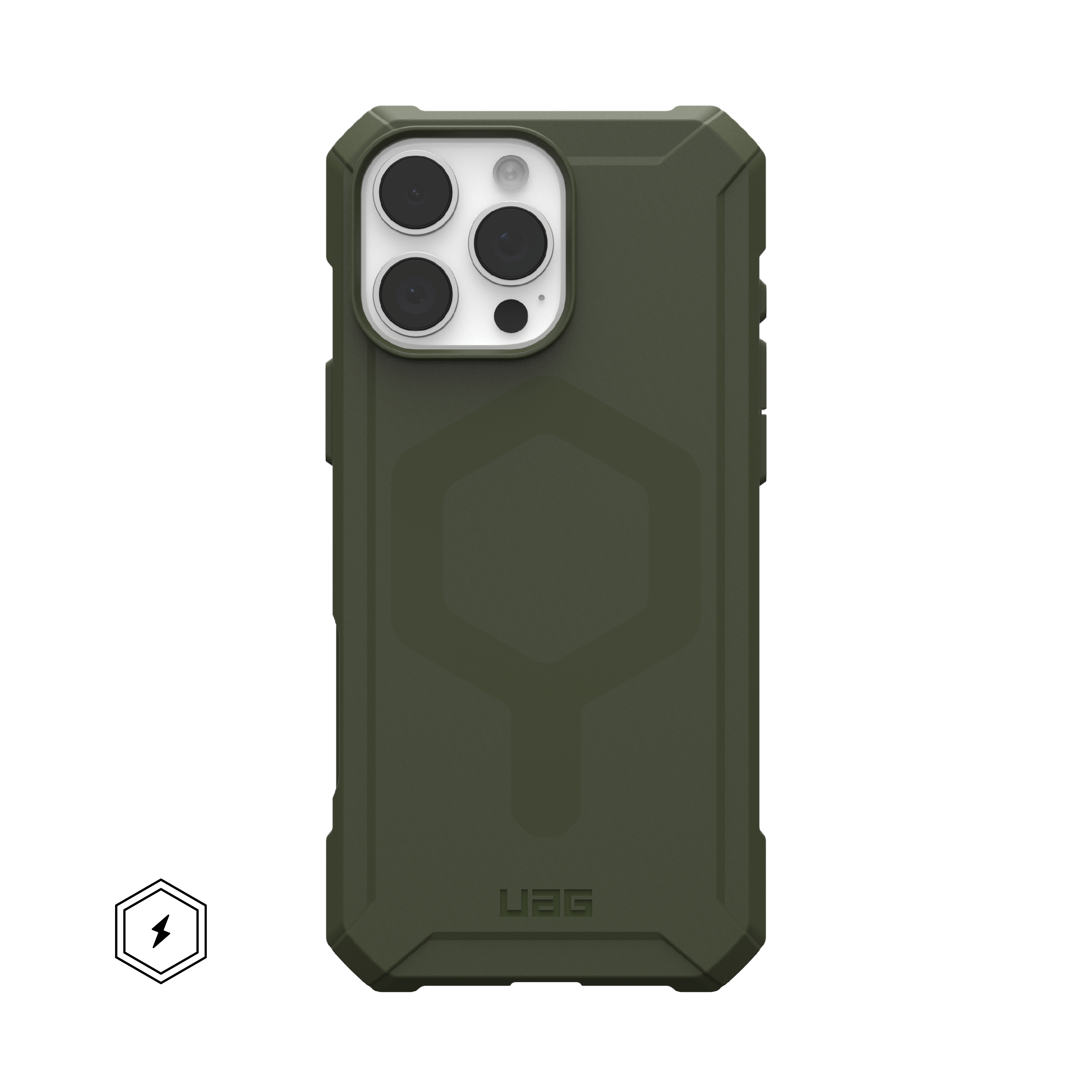 UAG - Essential Armor Series Case with Magsafe for Apple iPhone 16 Pro Max - Olive Drab - Front_Zoom