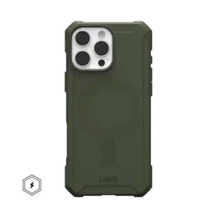 Front. UAG - Essential Armor Series Case with Magsafe for Apple iPhone 16 Pro Max - Olive Drab.