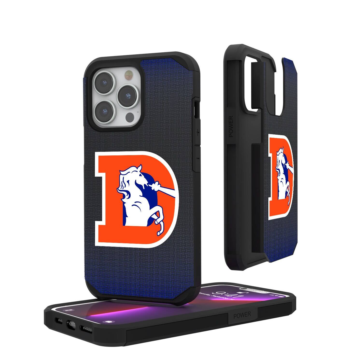 Keyscaper NFL Denver Broncos Linen Logo iPhone Rugged Case 13 Pro